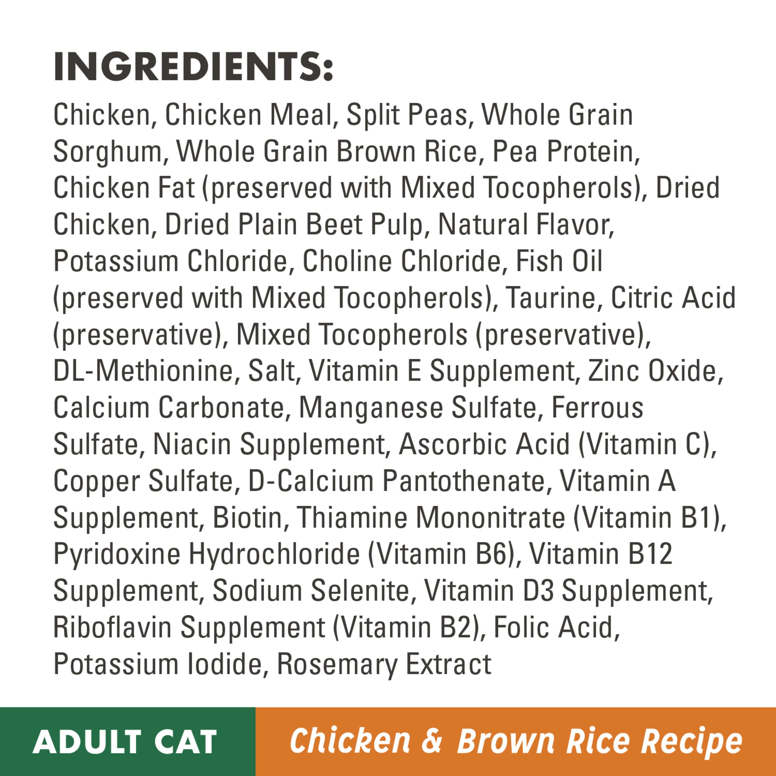 Nutro Wholesome Essentials Adult Dry Cat Food, Chicken & Brown Rice Recipe, 3 lb. Bag
