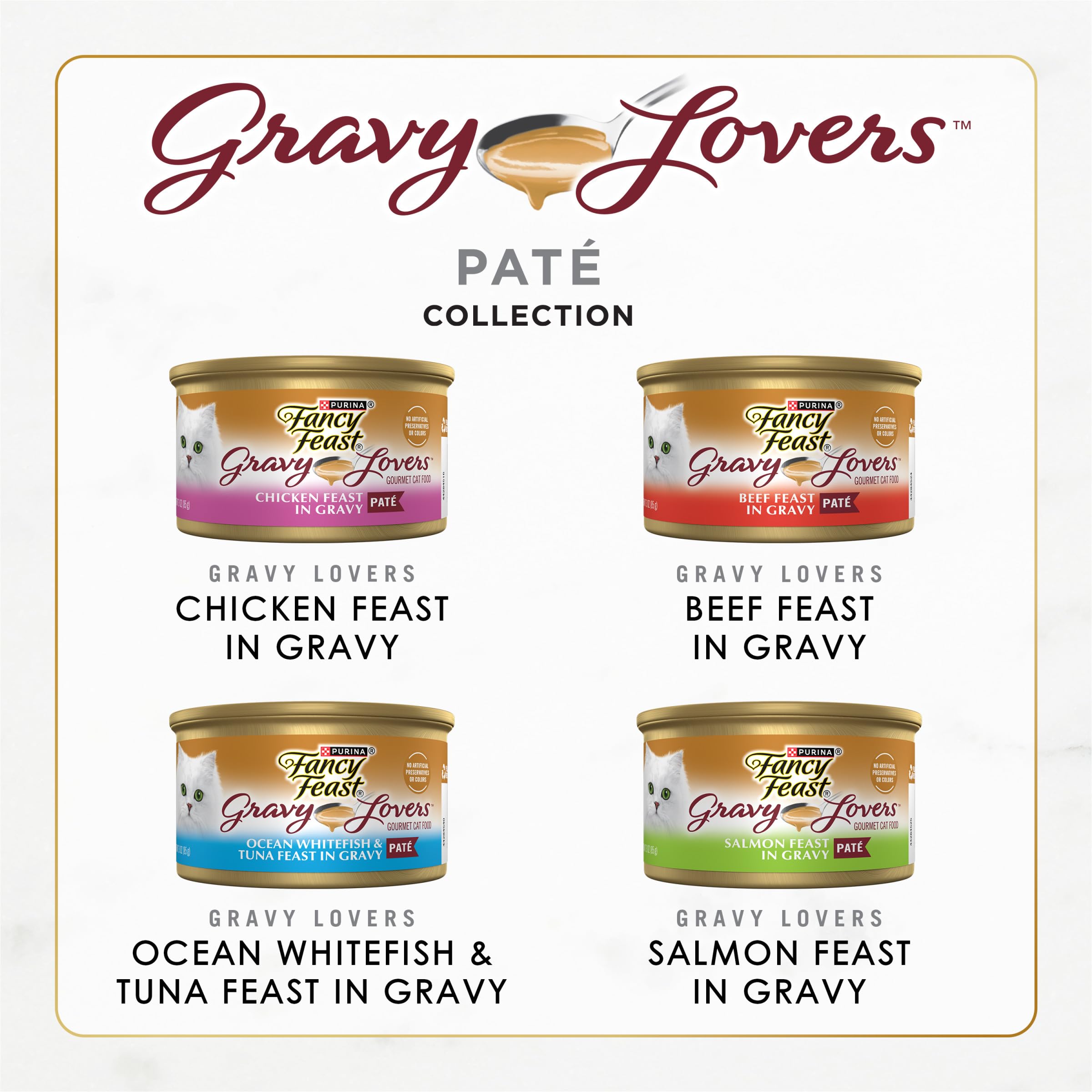 Purina Fancy Feast Gravy Lovers Variety Pack Feast Pate in Wet Cat Food Gravy - (Pack of 1) 4.5 lb. Boxes