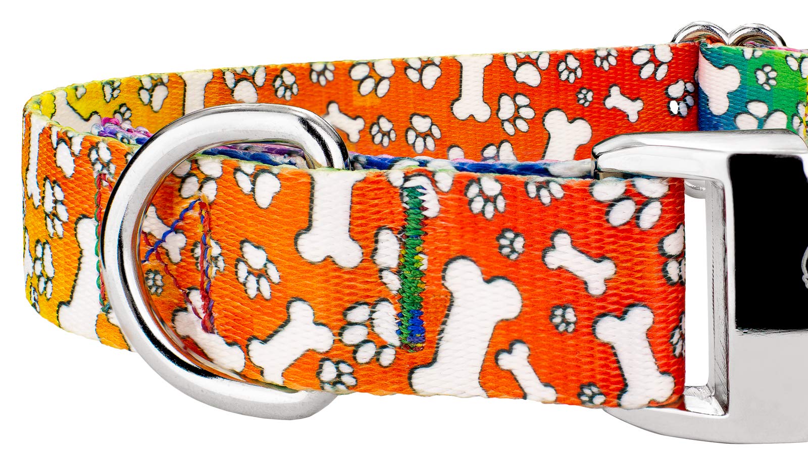 Country Brook Petz - Premium Trippy Doggo Dog Collar & Leash - Groovy Collection Featuring Far Out Designs (1 Inch, Medium)