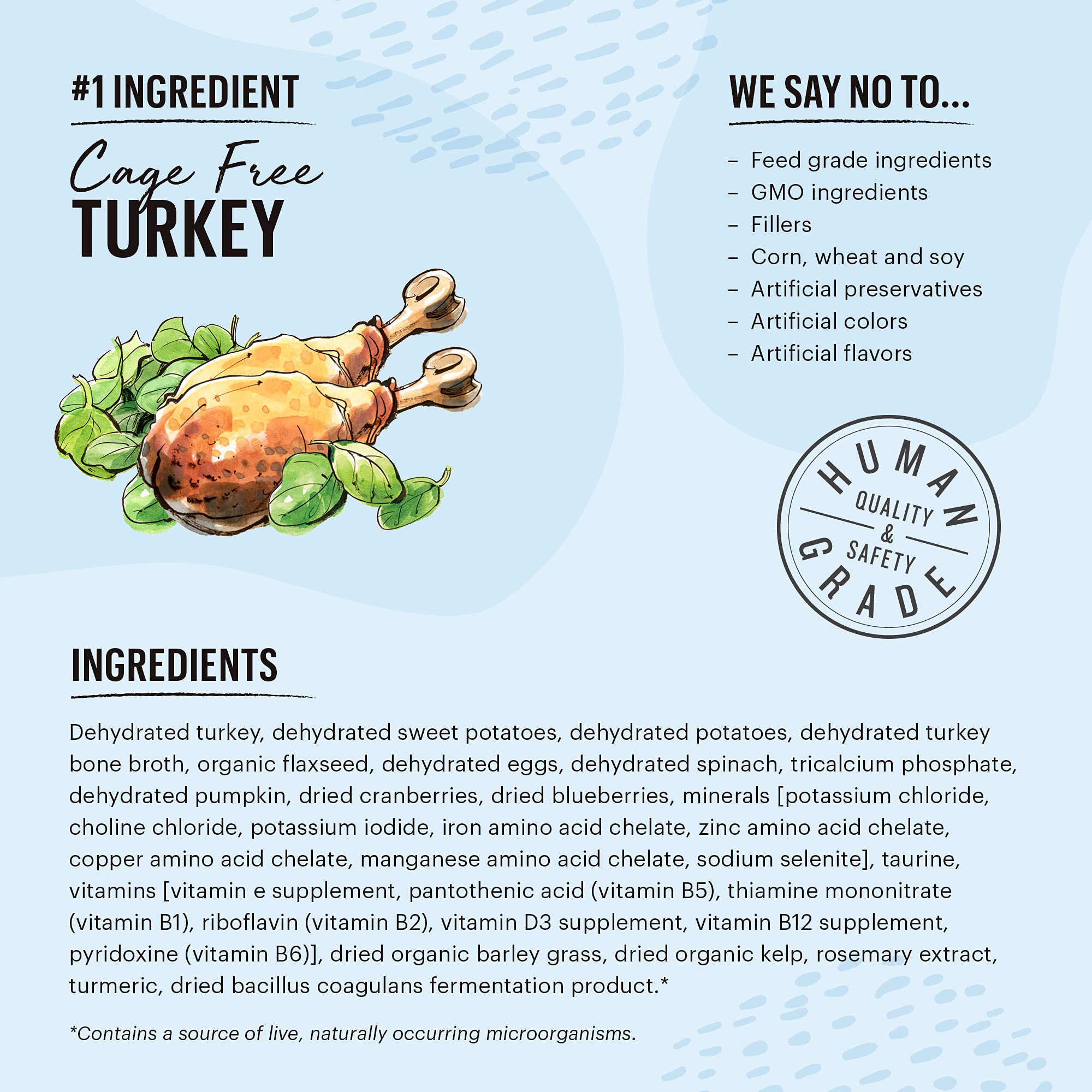 The Honest Kitchen Dehydrated Grain Free Turkey Cat Food, 2 lb Box