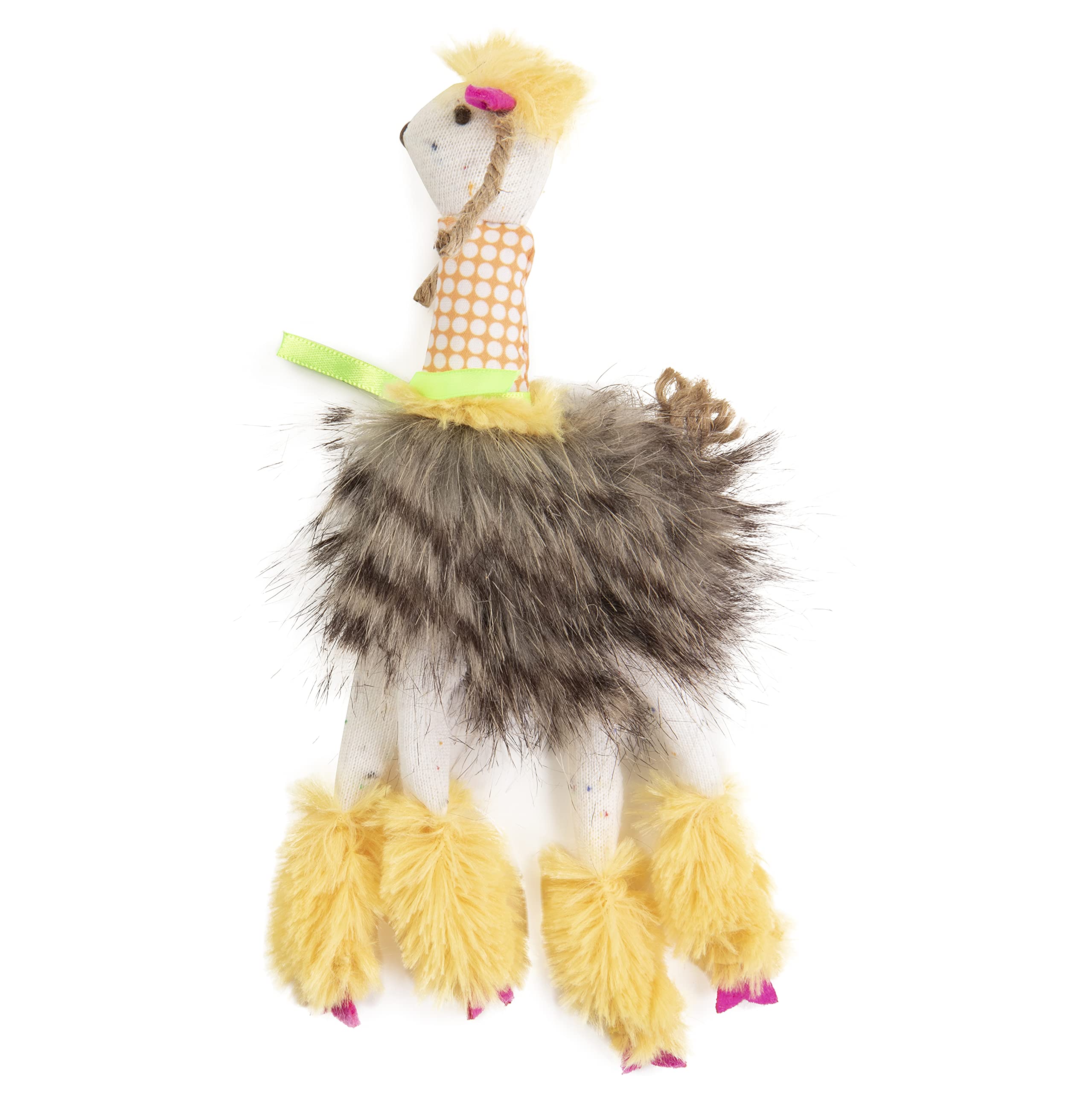 Petlinks Happynip Loopy Llama Plush Cat Toy, Contains Silvervine & Catnip - Yellow, One Size