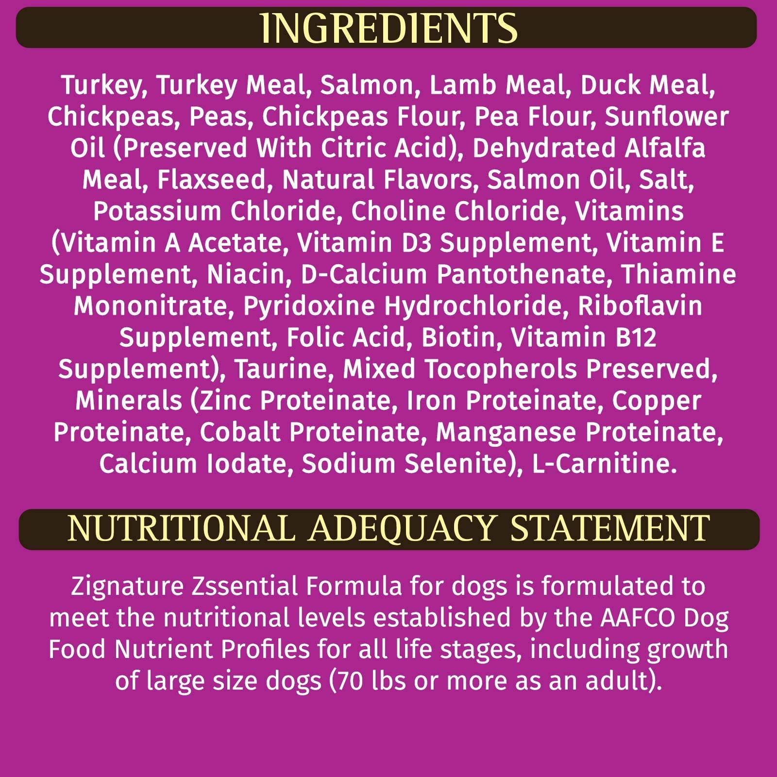 Zignature Zssential Limited Ingredient Formula Dry Dog Food Small Bites Dry Dog Food 4lb