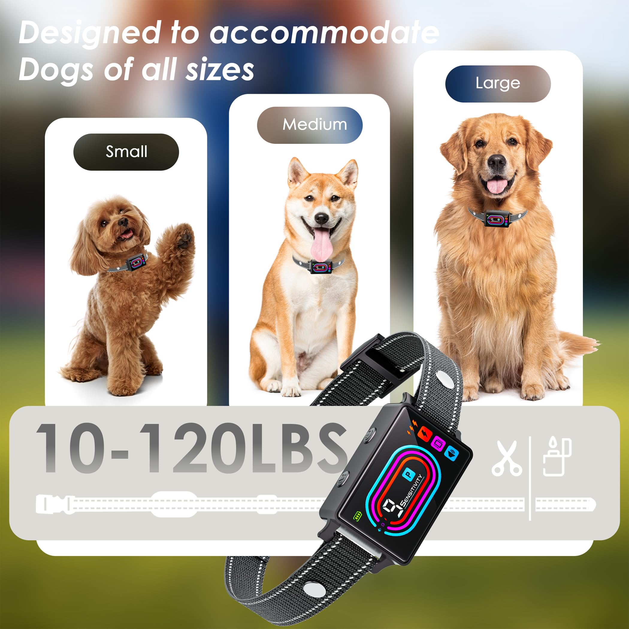 Zaguren Dog Bark Collar 2 Pack, 2025 Smart Bark Collar For Dogs Large Medium Small 5-130 Lbs, Bark Collar 9 Adjustable Sensitivi