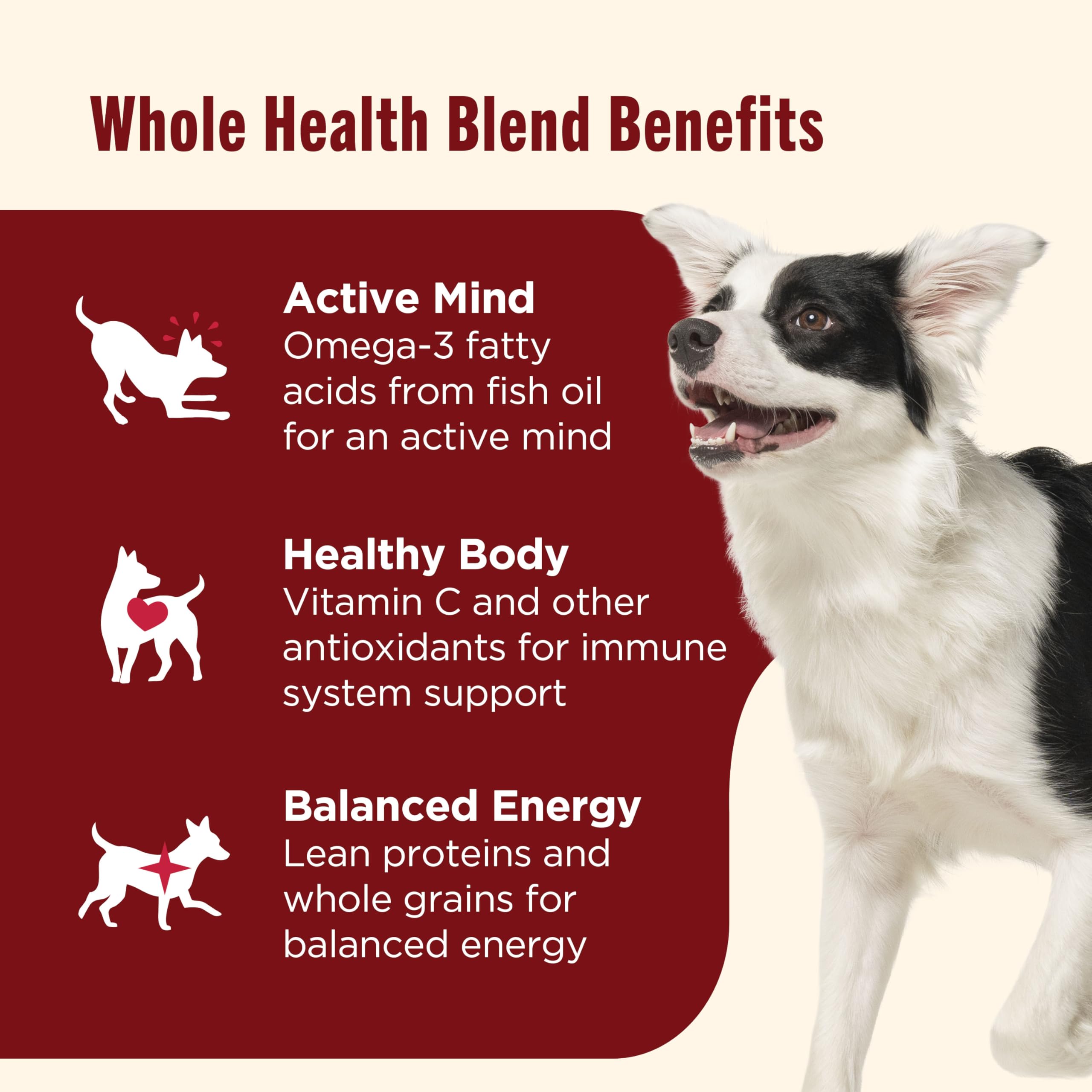 Nutrish Real Beef, Pea & Brown Rice Recipe Whole Health Blend Dry Dog Food, 28 lb. Bag (Rachael Ray)