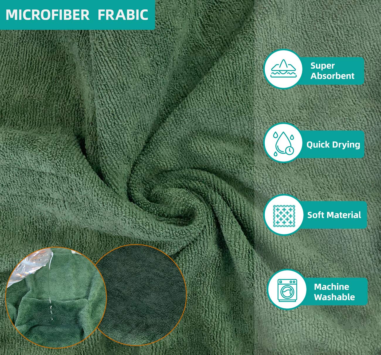Dog Drying Coat Bathrobe Towel, Microfibre Material Fast Drying Super Absorbent Dog Bath Robe, Pet Quick Drying Moisture Absorbi