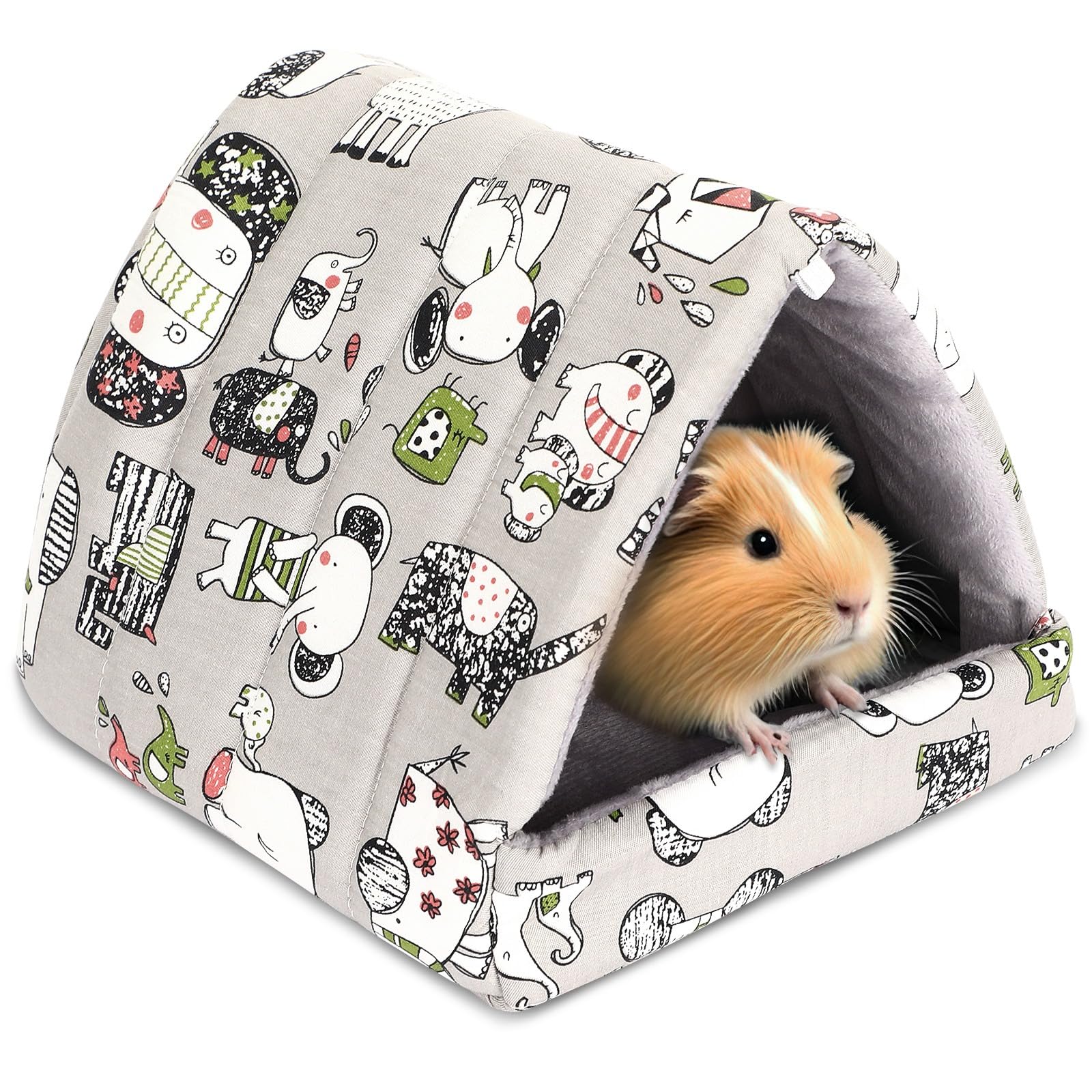 Upins Guinea Pig Hideout,Guinea Pig Bed Washable Small Animal House Cage Accessories For Mouse Chinchillas Hamsters Hedgehogs Fe