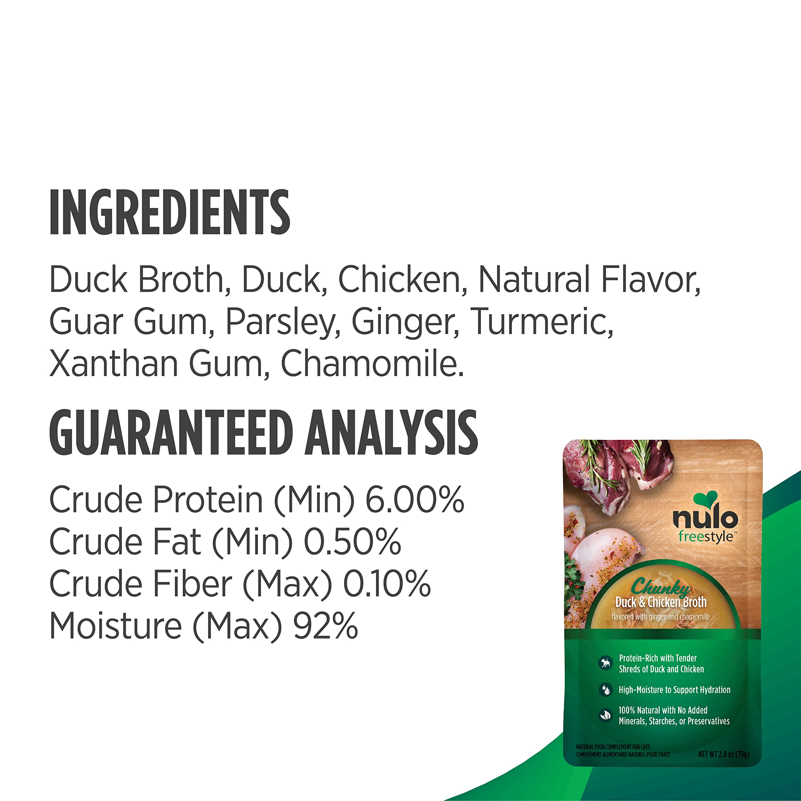 Nulo Freestyle Cat & Kitten Wet Food Broth - Premium All Natural Grain-Free Topper With No Added Minerals or Preservatives and H