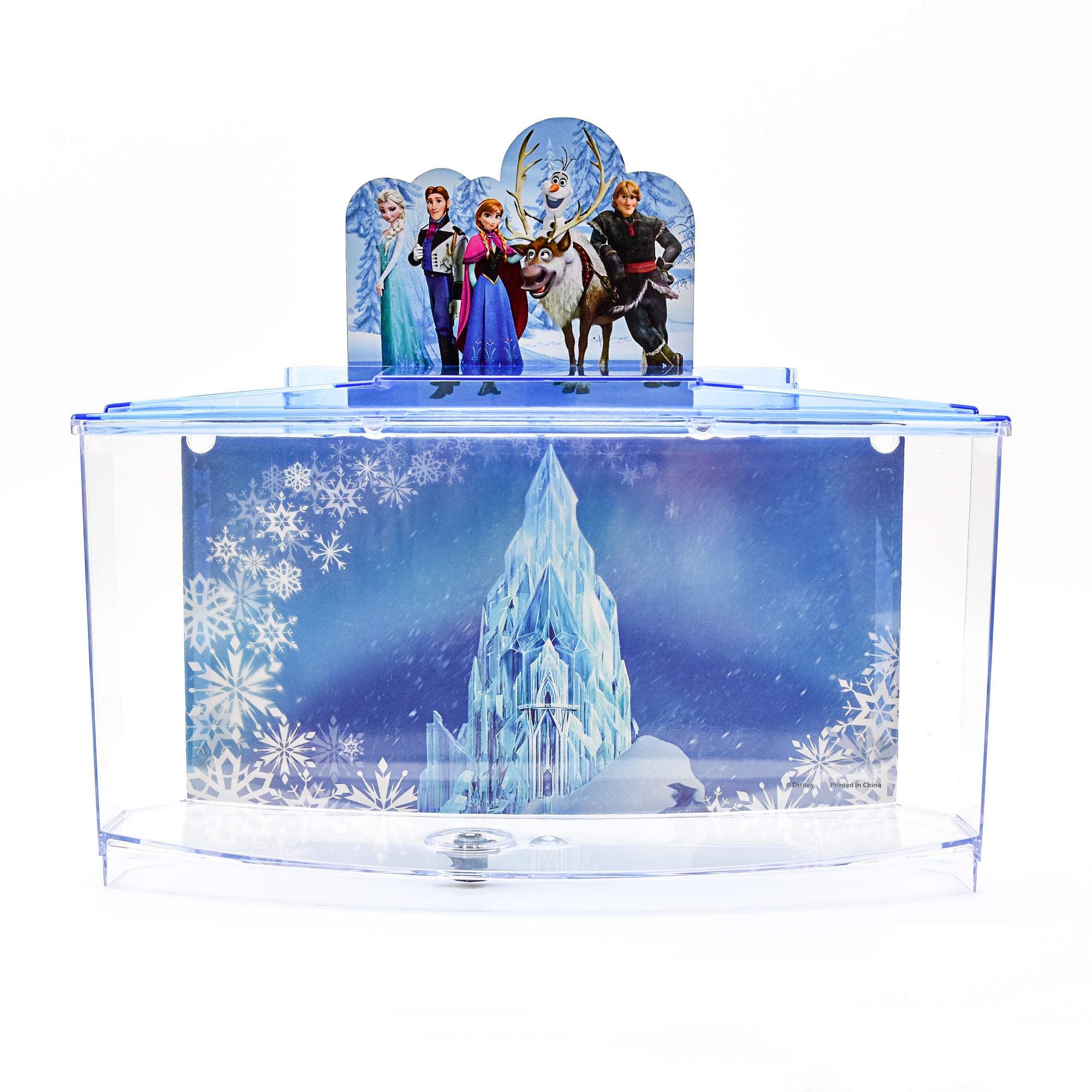 Penn-Plax Officially Licensed Disney'S Frozen Themed Betta Tank From Penn Plax: Perfect For Betta Fish, This Small Tank Is Perfect For Fans Of Frozen! Small 0.7 Gallon Tank (Fzr108), Blue