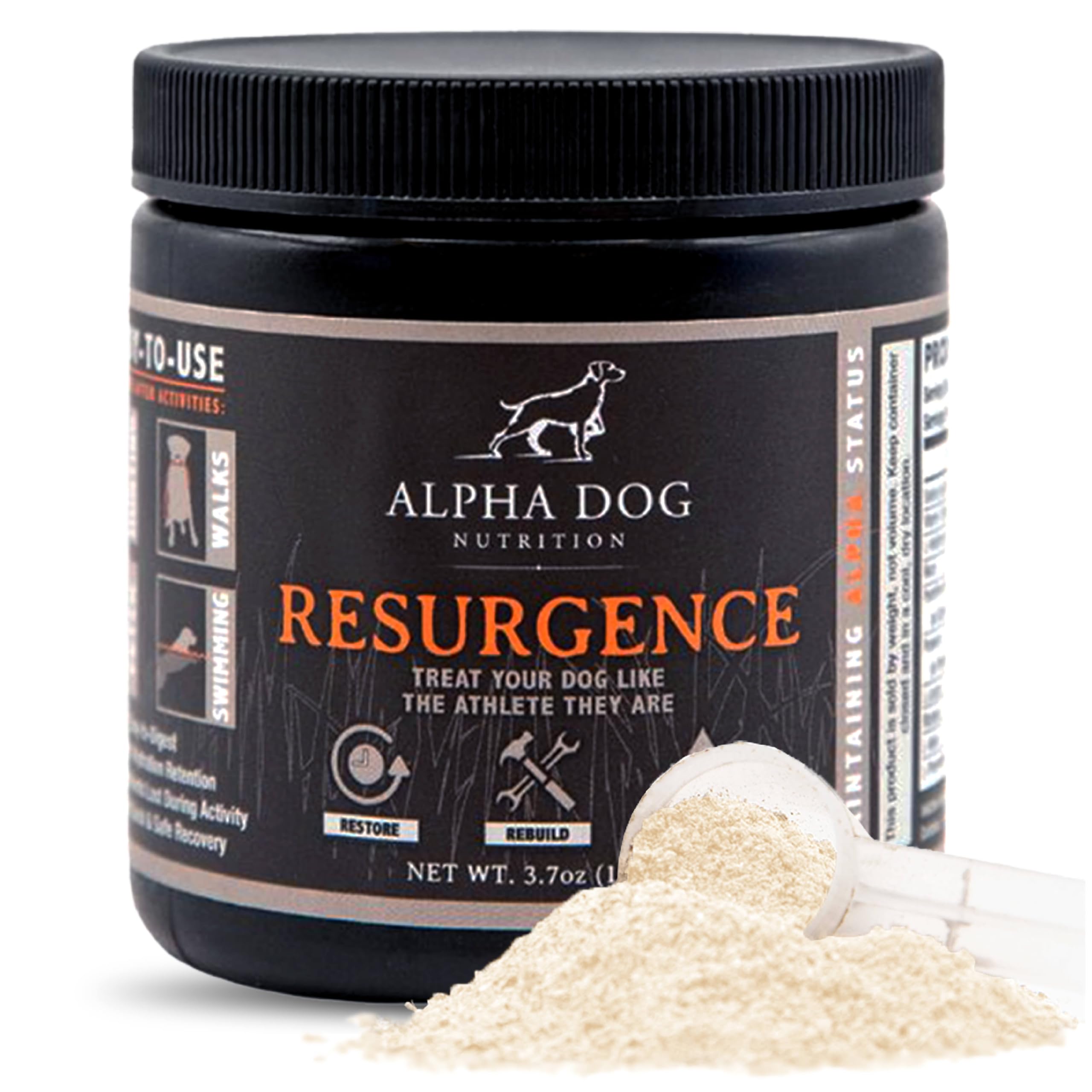 Resurgence Dog Electrolytes by Alpha Dog Nutrition | Promote Dog Hydration, Increase Stamina, and Boost Recovery | Electrolyte W