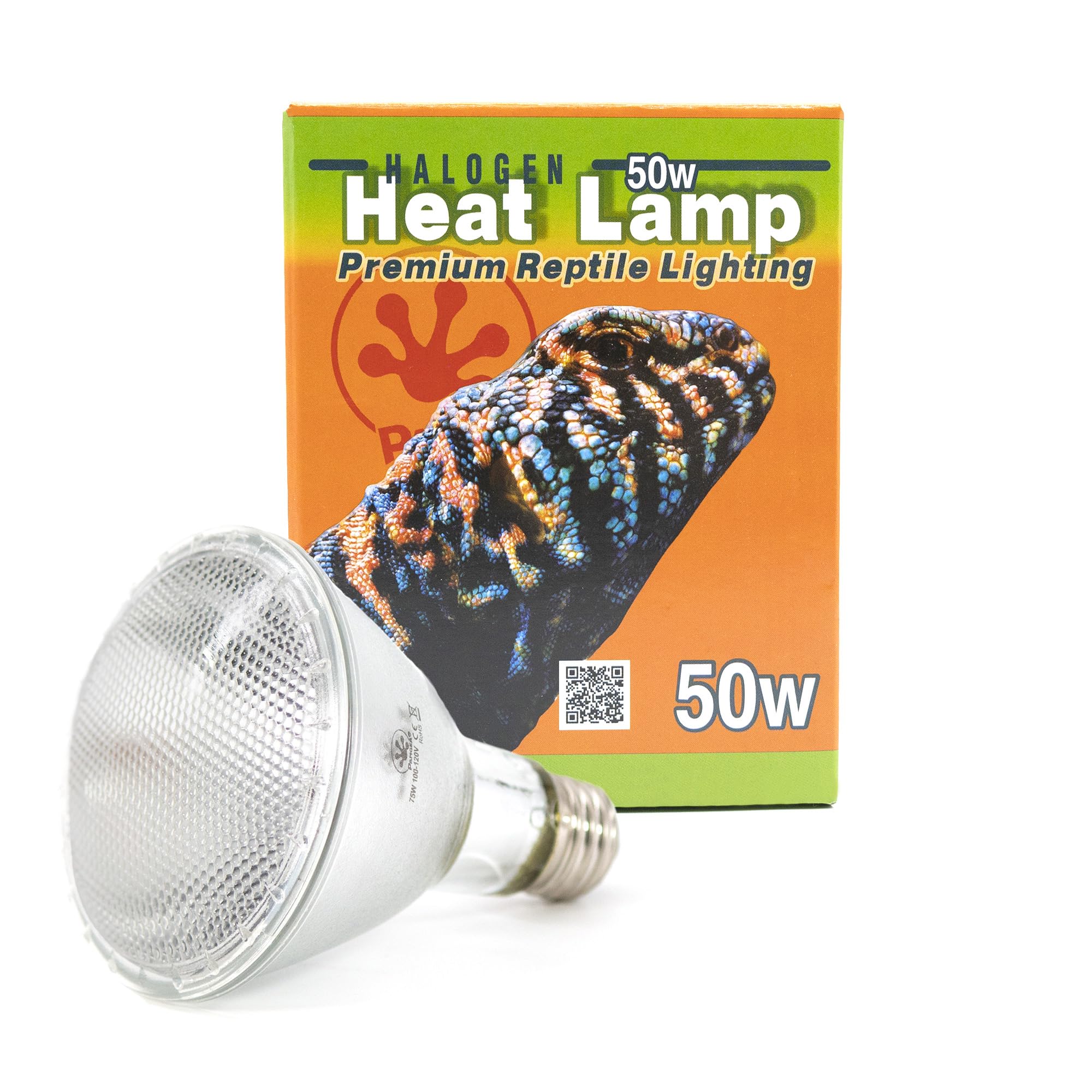 Pangea 50W Halogen Heat Lamp For Reptiles - Warming Uva And Infrared Light For Turtles, Tortoises, Bearded Dragons - Heating Bul