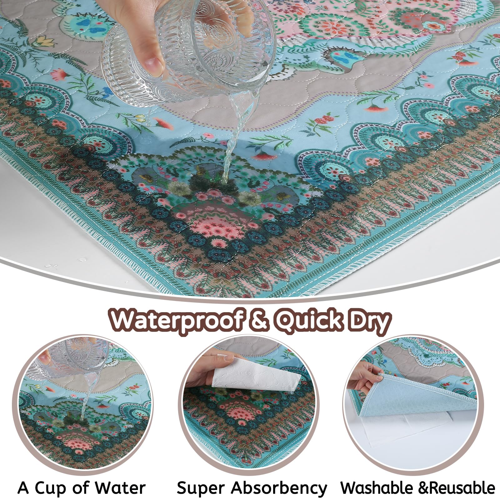 Washable Pee Pads For Dogs, 36''X36'' 2 Pack Reusable Puppy Pads Pet Training Pads, Super Absorbent, 100% Waterproof Dog Pee Pad
