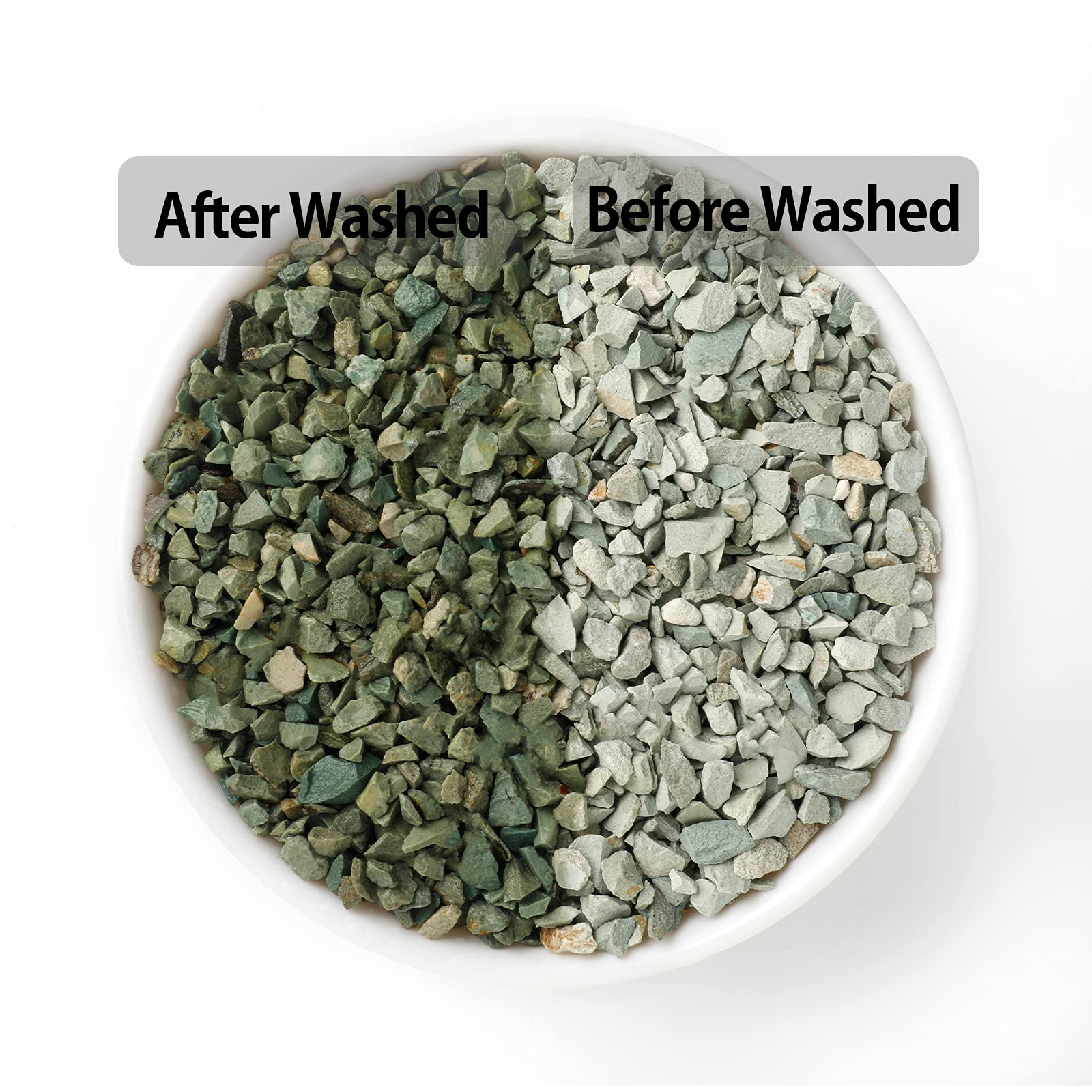Boniosz 2lb Succulents and Cactus Green Zeolite, D  cor & Additive Rocks, Natural Decorative Gravel for Bonsai, Fairy Gardening,