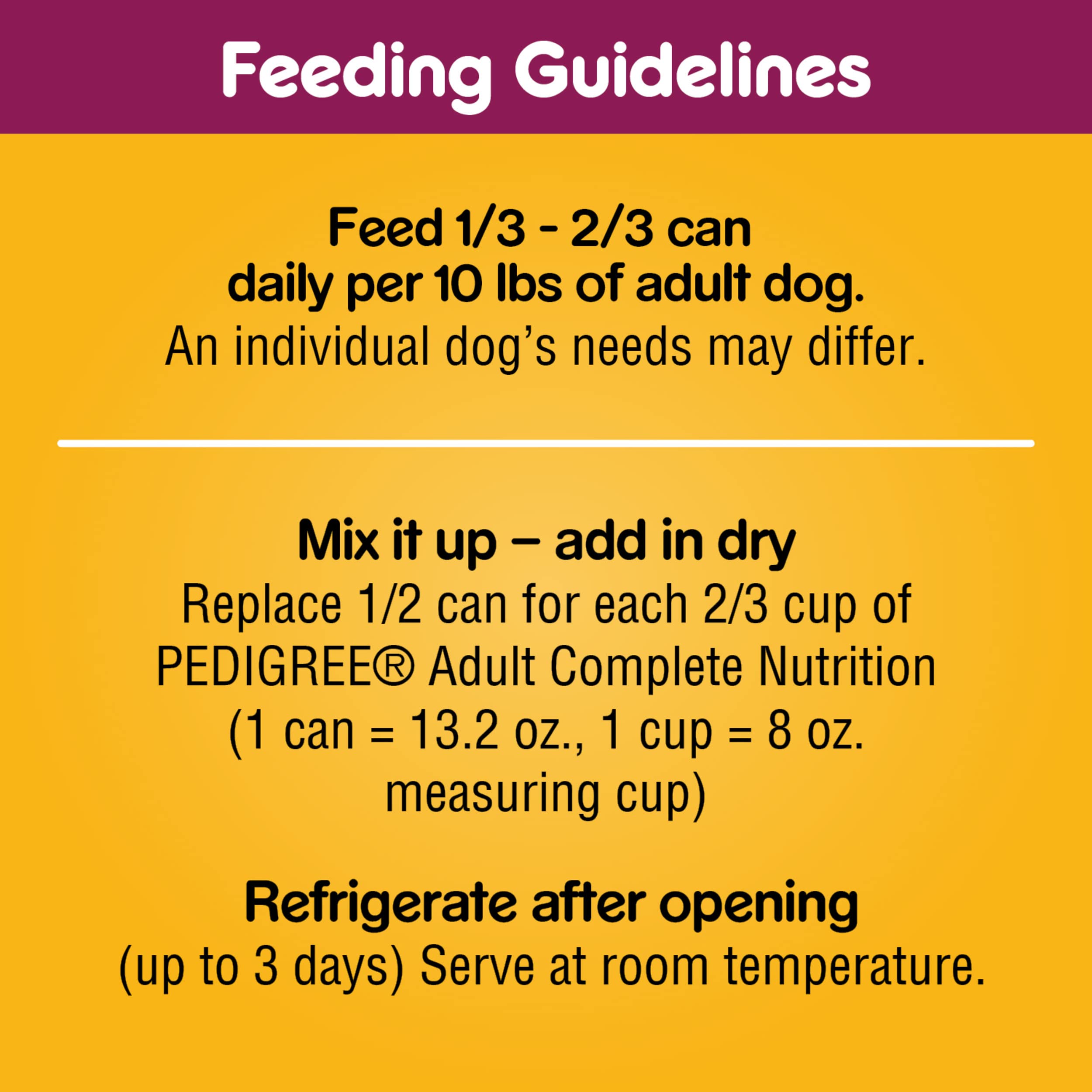 PEDIGREE CHOPPED GROUND DINNER Adult Canned Soft Wet Dog Food, Filet Mignon Flavor, 13.2 oz. Cans (Pack of 12)