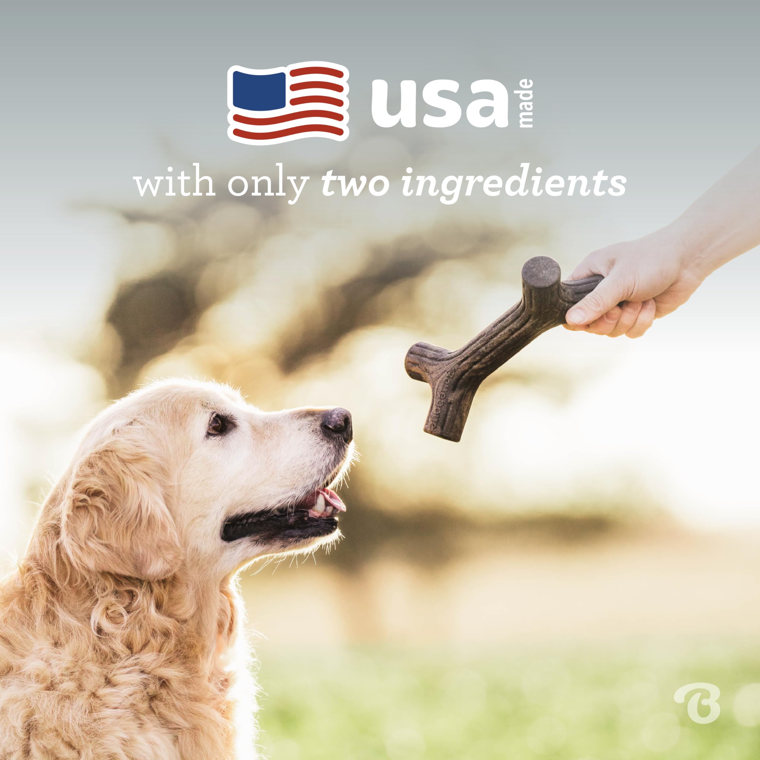 Benebone Bacon Stick Durable Dog Chew Toy For Aggressive Chewers, Real Bacon, Made In Usa, Giant