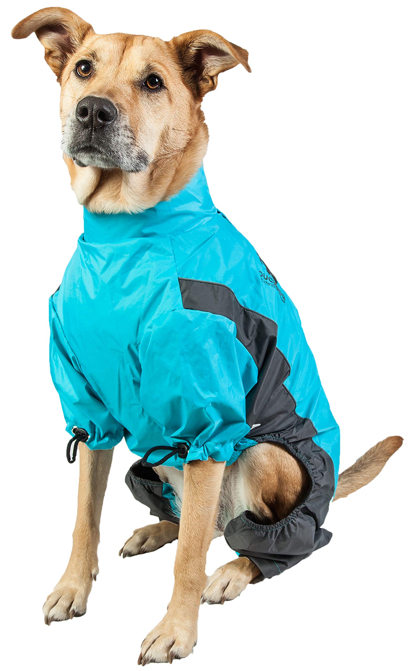 TOUCHDOG Quantum-Ice Full Body Bodied Adjustable and 3M Reflective Pet Dog Coat Jacket w/ Blackshark Technology, X-Large, Ocea