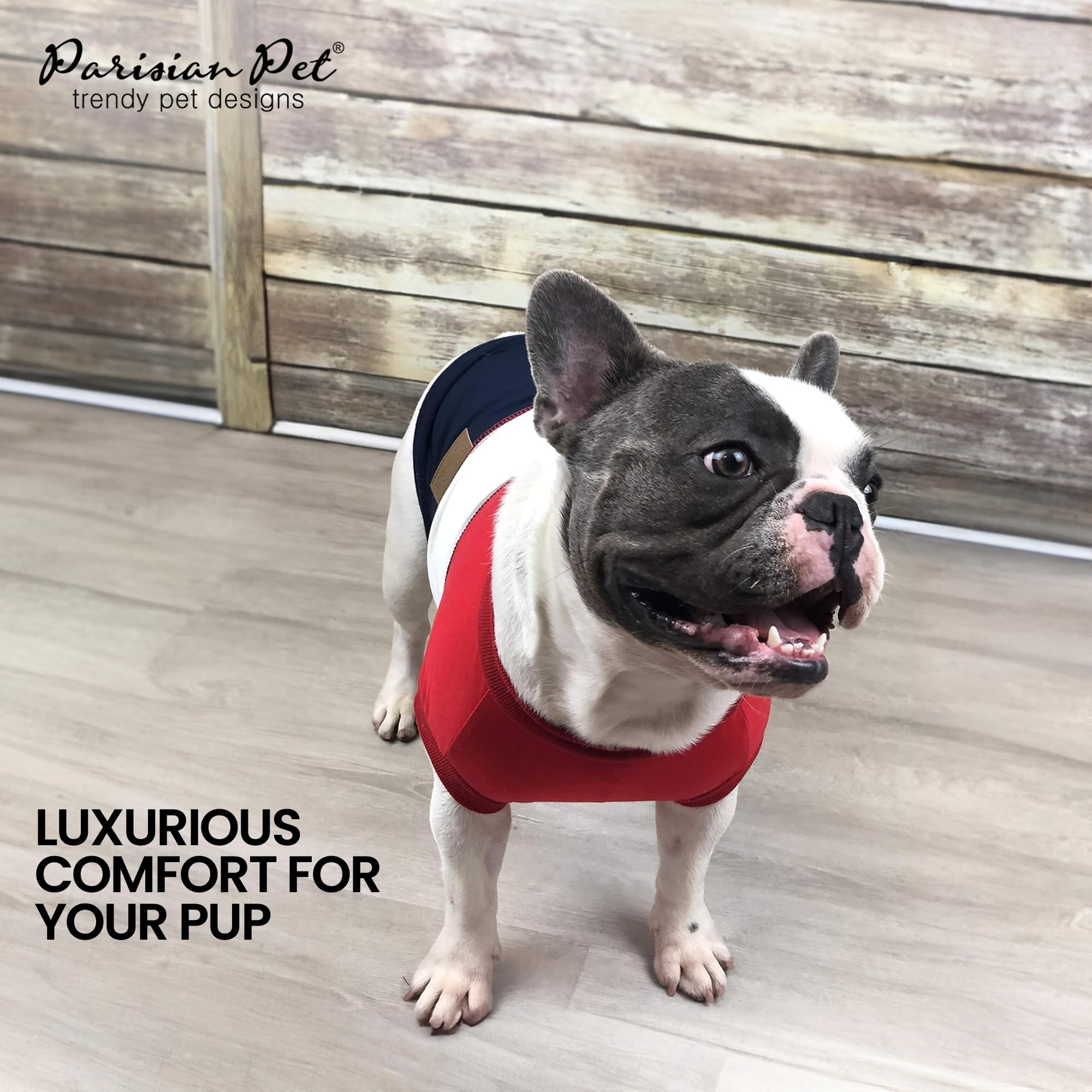 Parisian Pet Embroidered Worlds Champion' Sleeveless Color Block Machine Washable Dog Tee Shirts - Xl