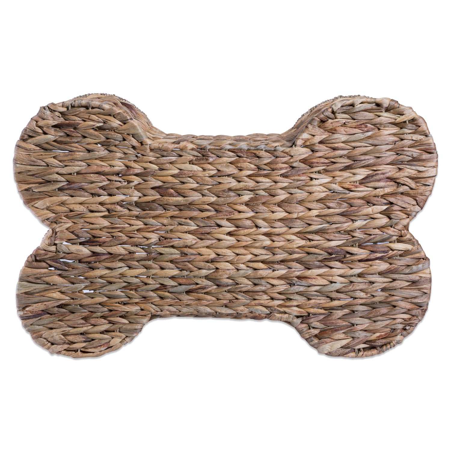 Bone Dry Pet Storage Collection Bone Shape Hyacinth Toy Basket, Natural, Large