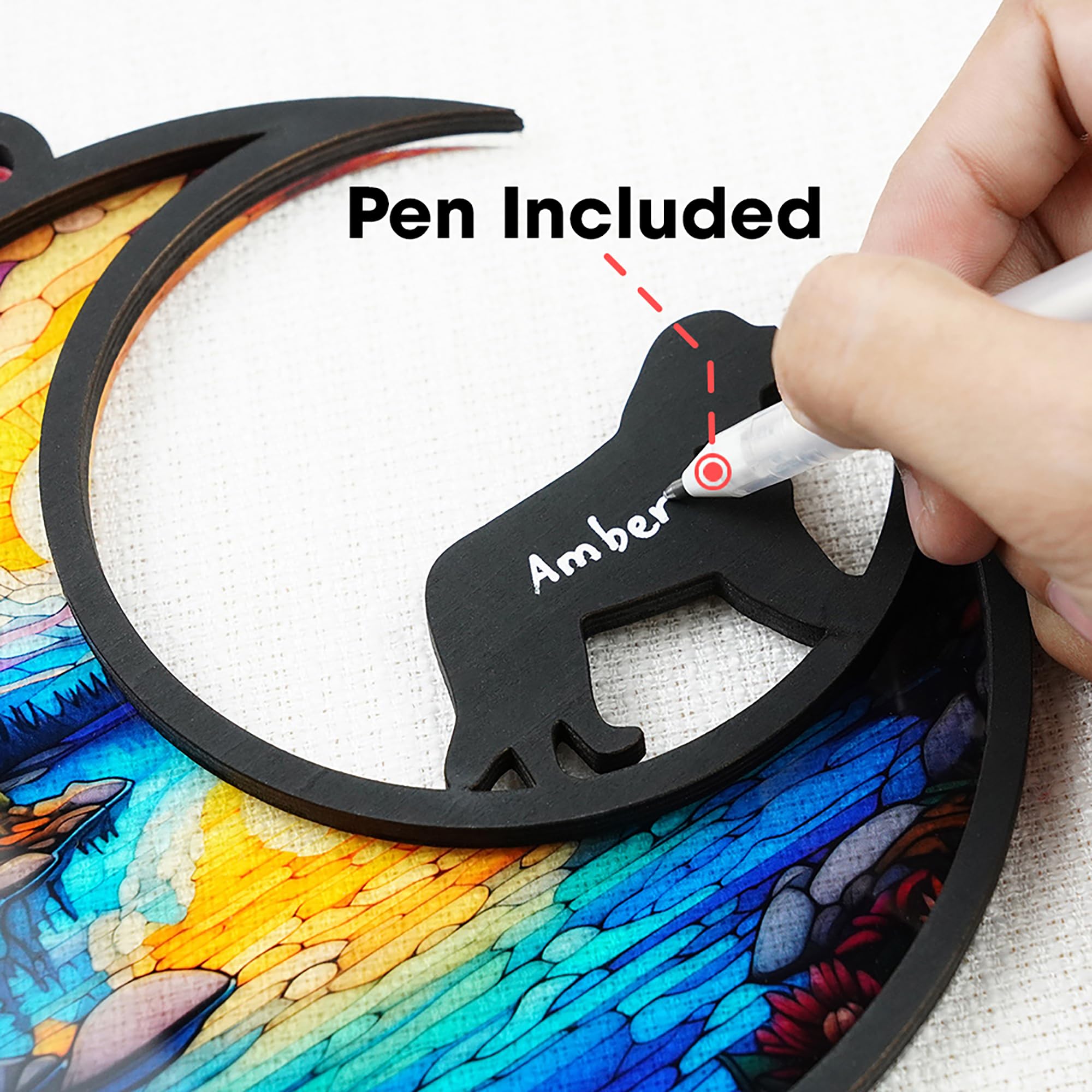 6'' Pointer Dog Memorial Suncatcher Personalized Name Dog Breed Pet Ornament Window Car Hanging Sympathy Gift For Loss Of Pet Pa