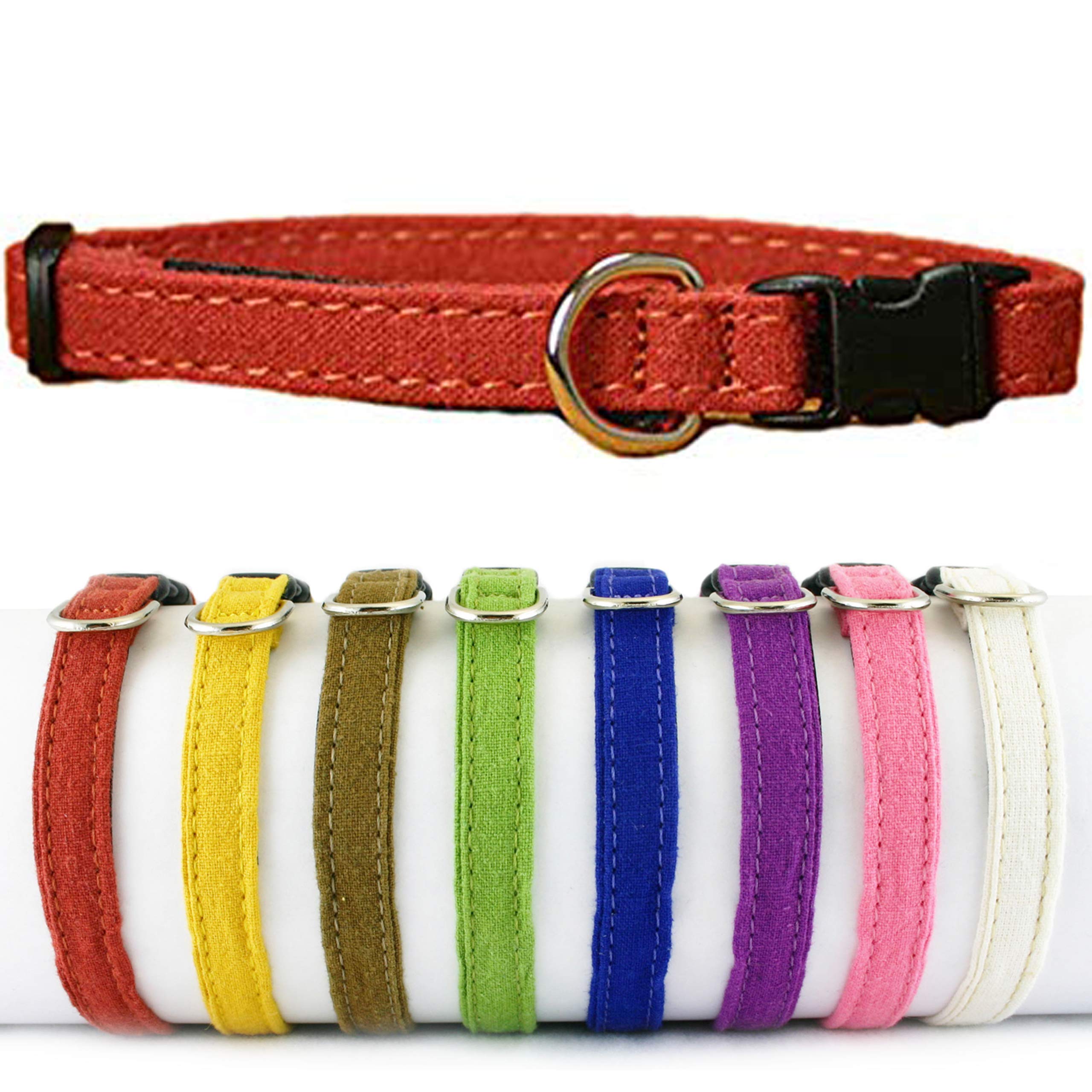 Toy Dog Collars (Rust)