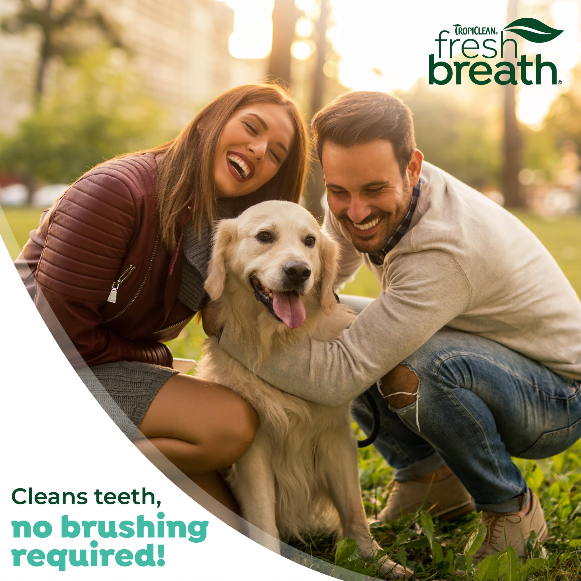TropiClean Fresh Breath No Brushing Clean Teeth Dental & Oral Care Gel for Dogs, 4oz - 3 Pack