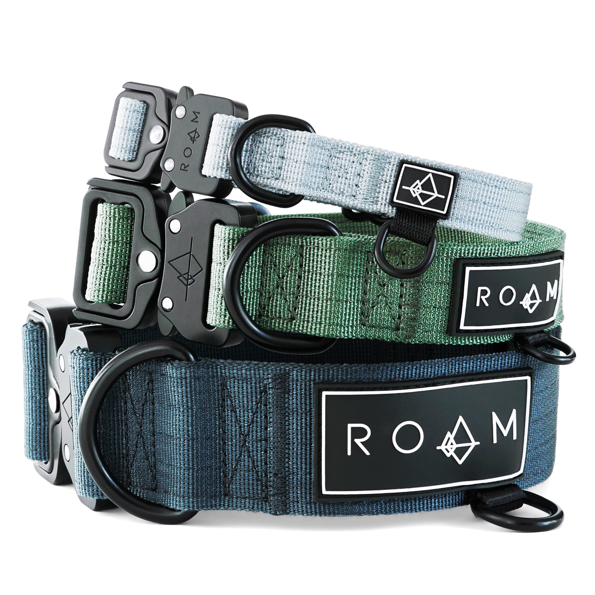 Made to ROAM Premium Dog Collar  Adjustable Heavy Duty Nylon Collar with QuickRelease Metal Buckle (Vermont Weekends, Classic 