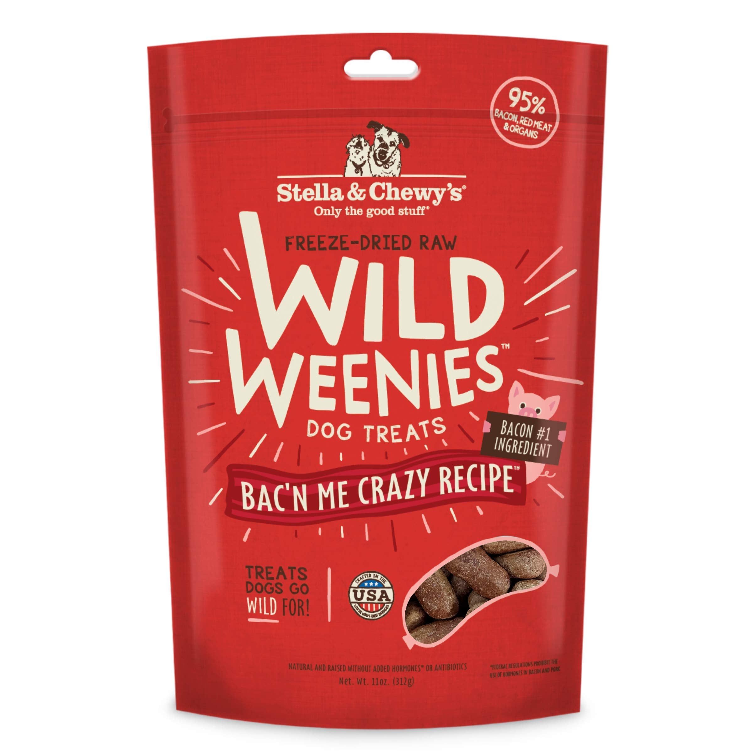 Stella and Chewys Dog Freeze-Dried Weenie Bacon 11Oz