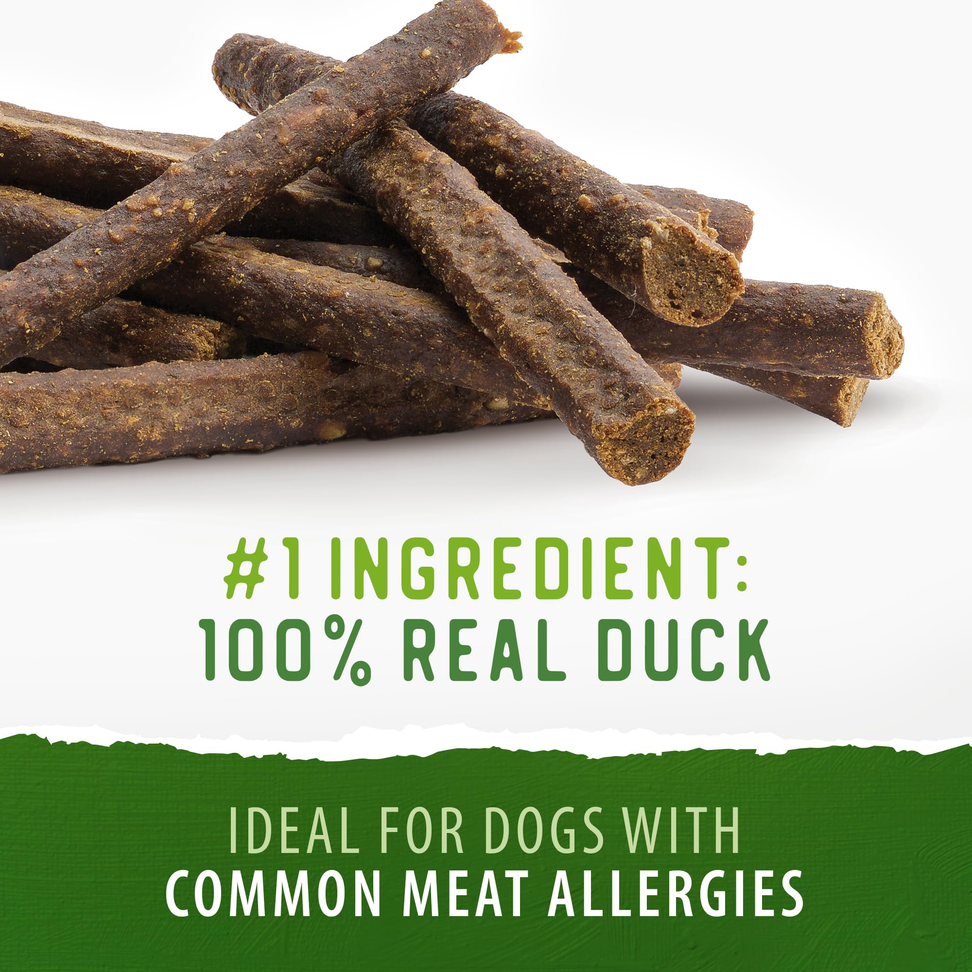 Caledon Farms Chewy Duck Sticks Dog Treats, No Additives, Preservatives Free, 7.76 Ounces