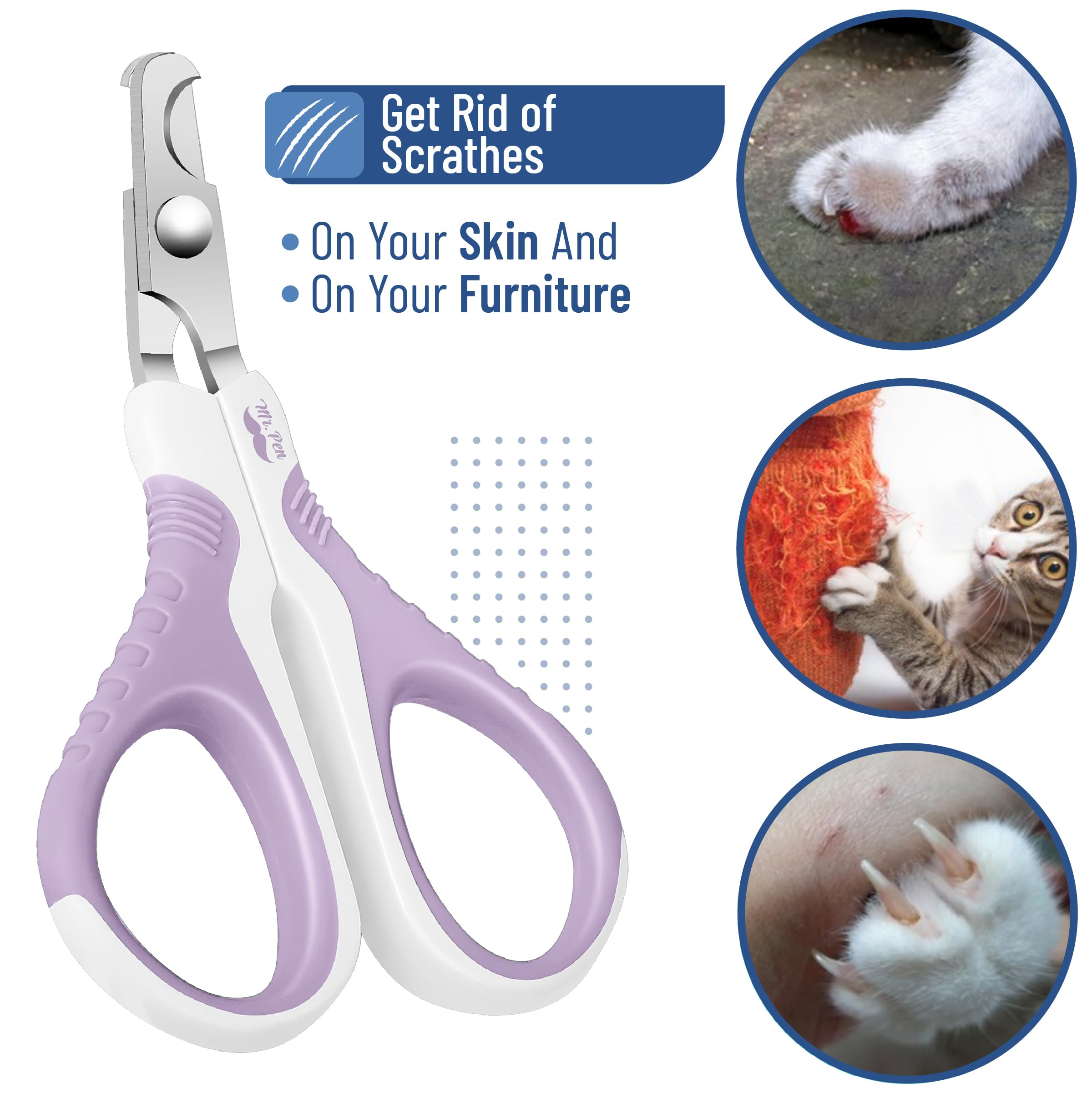 Mr. Pen- Cat Nail Clipper, Purple, Cat Nail Trimmer, Cat Nail Clippers, Cat Claw Clippers, Cat Clippers For Nails, Pet Nail Clippers, Kitten Nail Clipper, Small Dog Nail Clipper, Cat Claw Trimmer