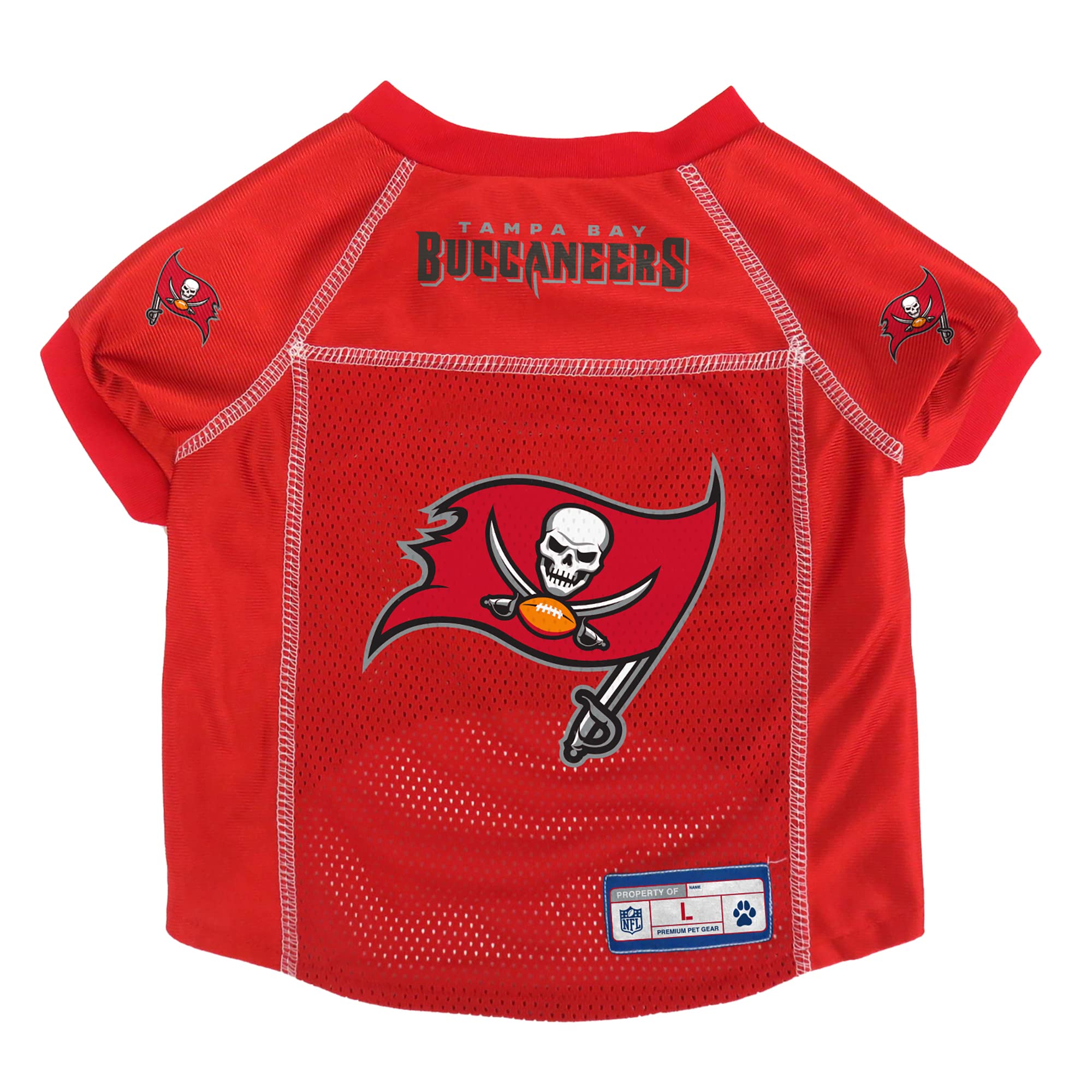 Littlearth NFL Tampa Bay Buccaneers Basic Pet Jersey, Team Color, Large