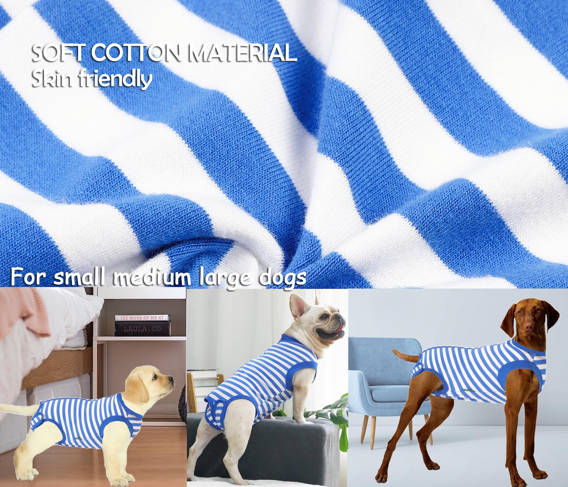 Sychien Dog Surgery Recovery Female Spay Suit, Surgeial Recovery Onesie For Xxx-Large Female Spaying Recovery,Blue 3Xl