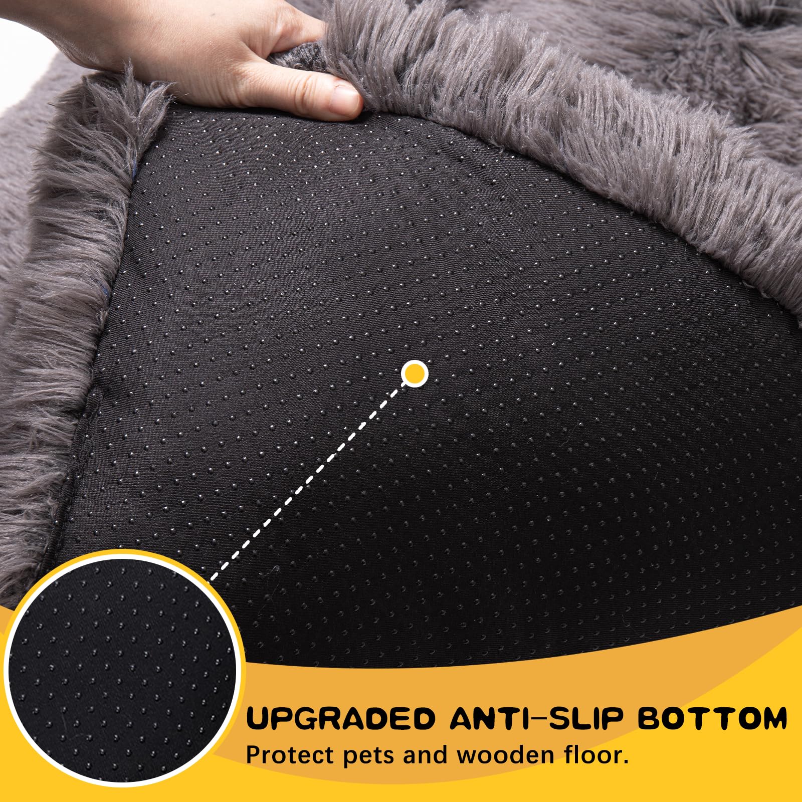 Wayimpress Small Dog Bed Crate Pad Mat For Cages Washable Bed For Small Medium Size Dog Soft Kennel Pad Anti-Slip Pet Bed,24 X
