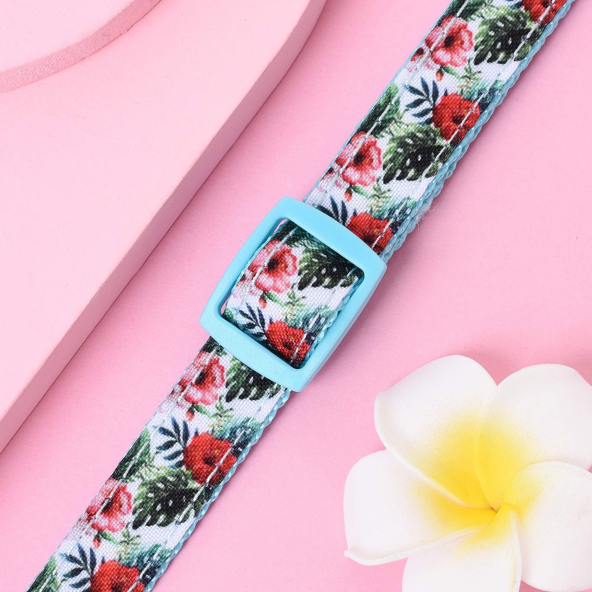 Mile High Life | Girl Dog Collars | Cute Bowtie Dog Collar | Soft Poly Cotton Fabric Collars For Small Dogs | Flower & Fruit Pat
