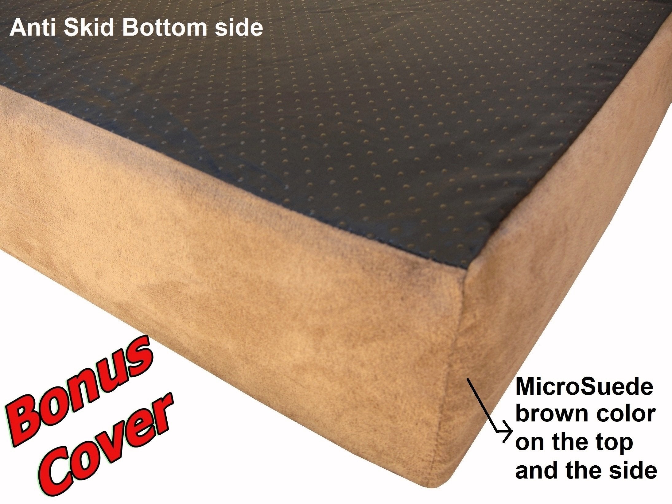 Dogbed4less Luxury Extra Large Orthopedic Memory Foam Dog Bed for Large Dogs with Durable Waterproof Internal Case, Removable Wa