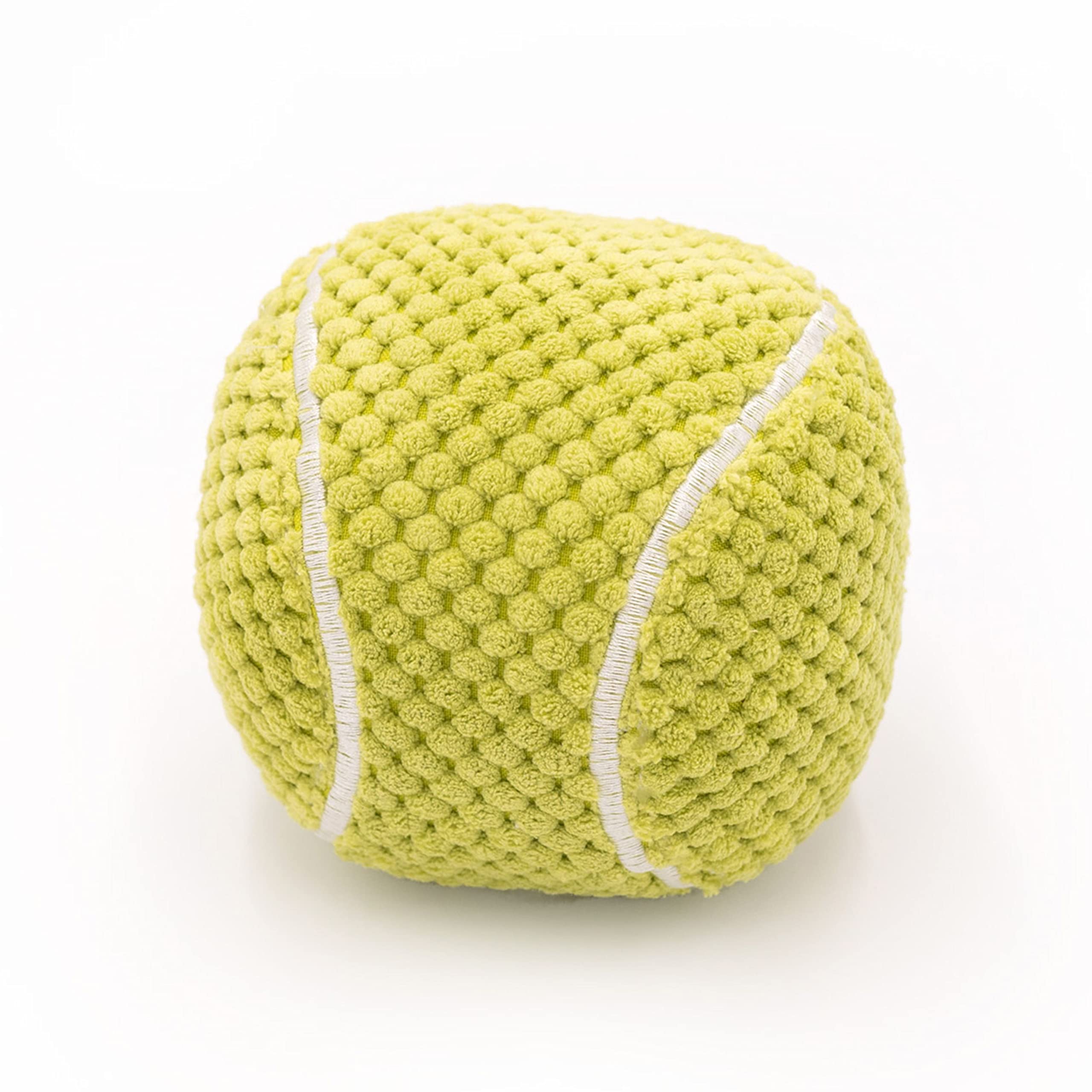 Zippypaws Sportsballz - Plush Tennis Ball Dog Toy, Soft Squeaky Balls For Dogs, Indoor & Outdoor Puppy Fetch Toys For Small, Medium, & Large Dogs, Stuffed Plushie Play Toy Balls For Puppies