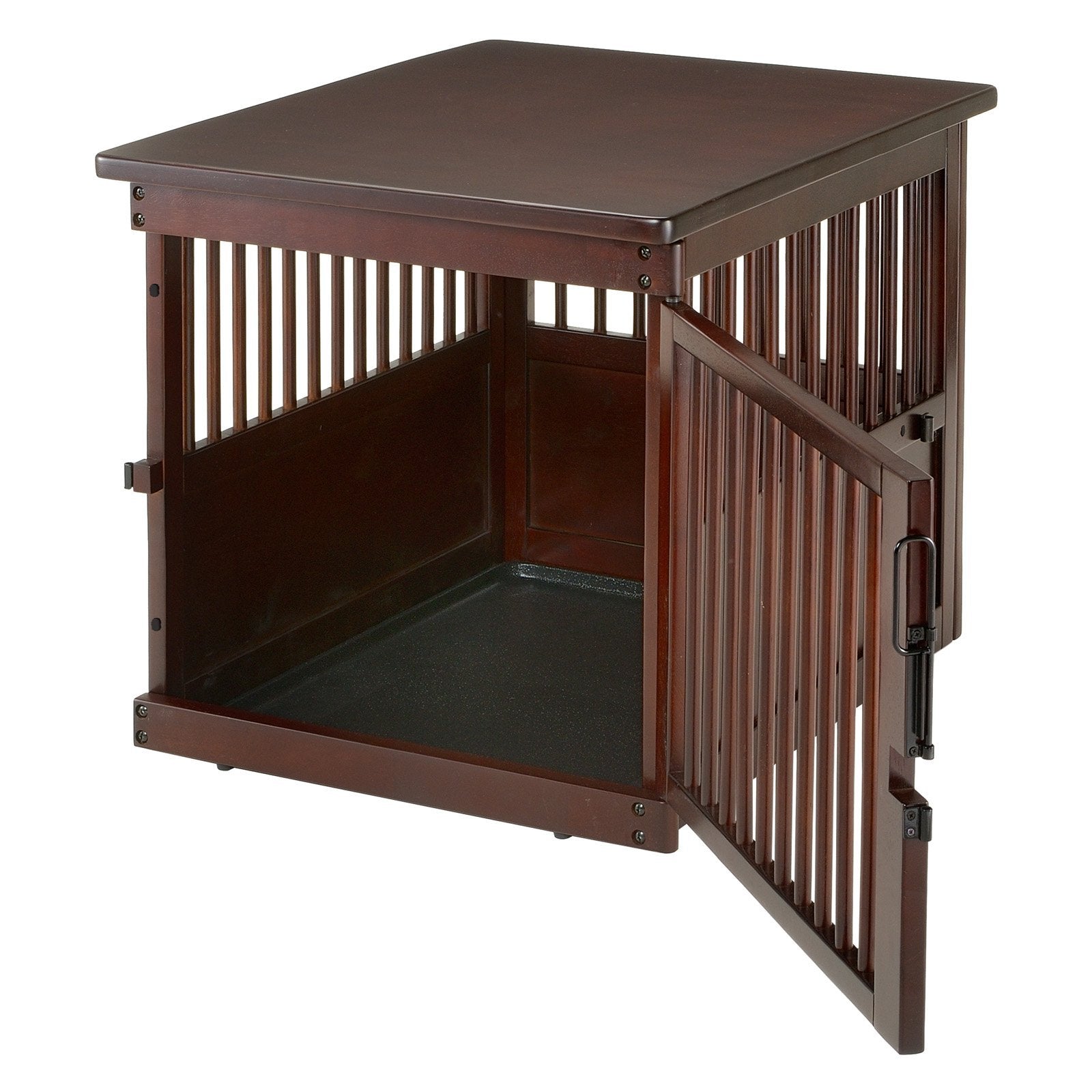 Richell Wooden End Table Crate, Medium, Dark Brown
