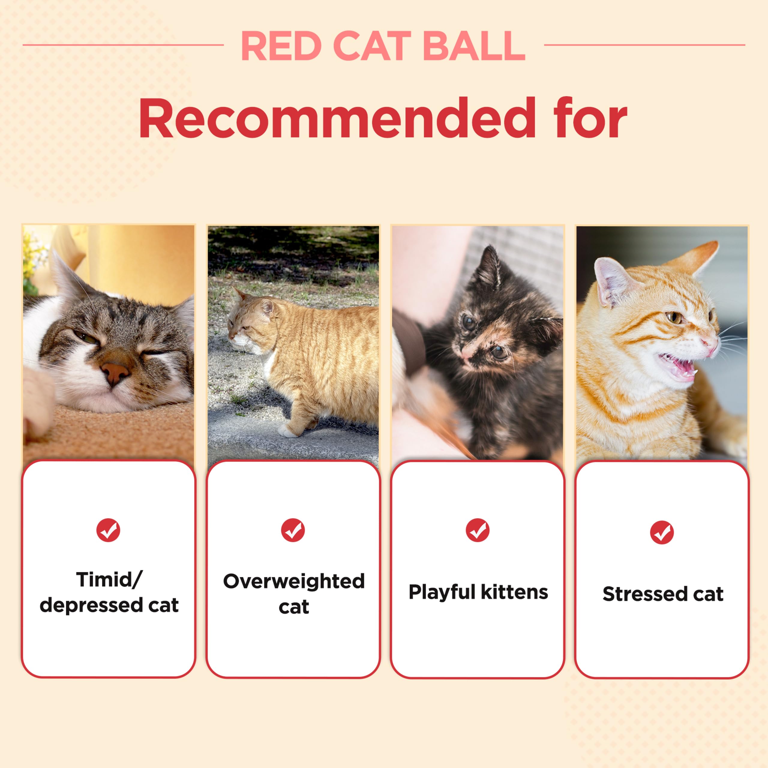 JAYU PET Red Cat Ball - Handmade Silvervine Cat Toy with Catnip, 2.7" W/Bell, Model RCB