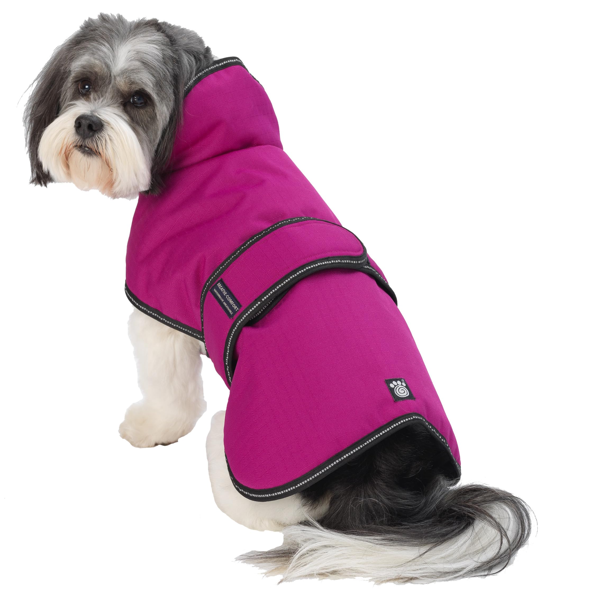 Petrageous 7303Mmd Juneau Waterproof Winter Dog Coat With Full Chest Coverage, Leash Opening - 15-Inch Long Heavyweight Jacket F