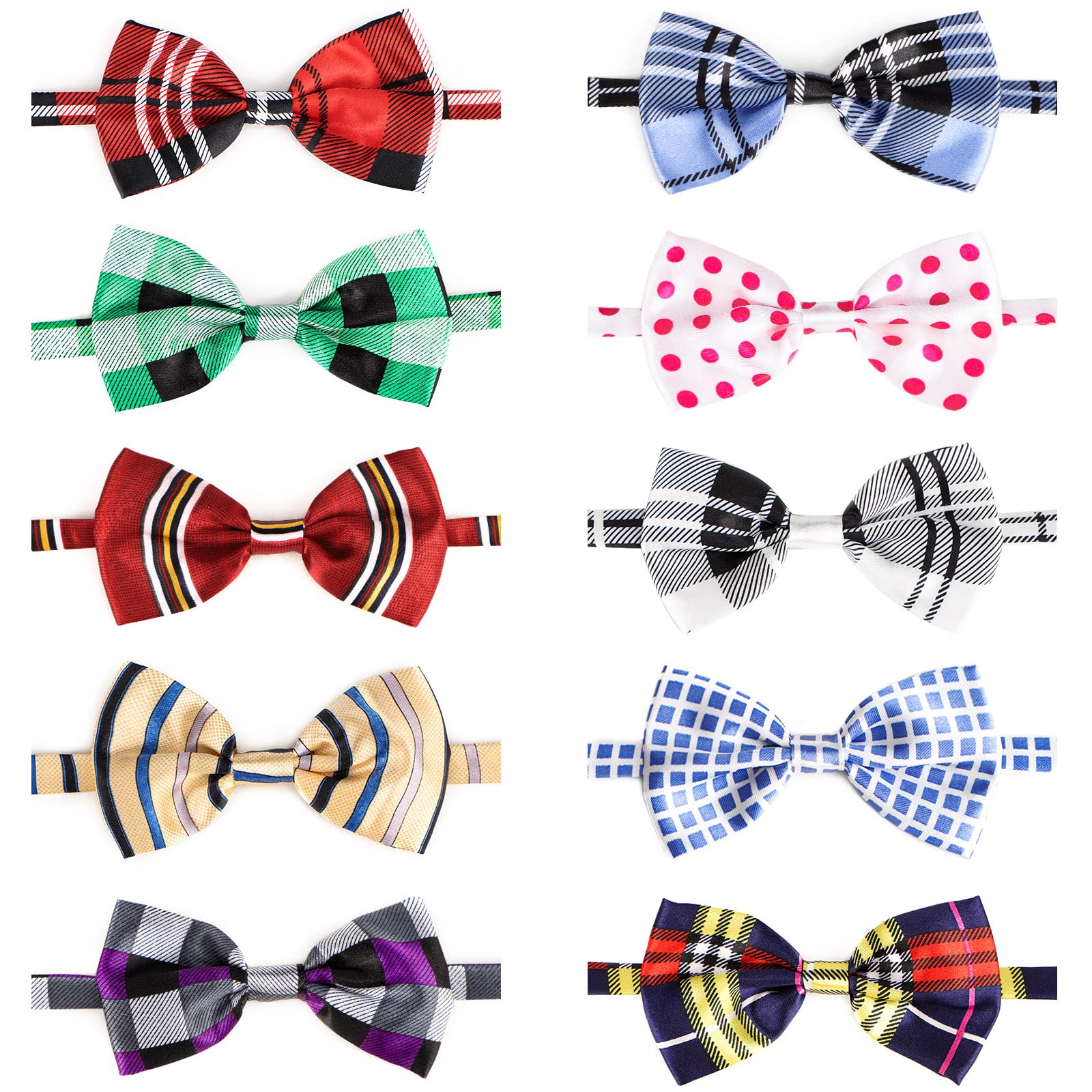 Segarty Dog Bow Ties, 10 Pcs Bulk Pet Bowties, Pet Neck Bows With Adjustable Collar, Grooming Bowknot For Christmas Birthday Holiday Valentine Party Dog Photography Accessories Gift For Puppy Dogs Cat