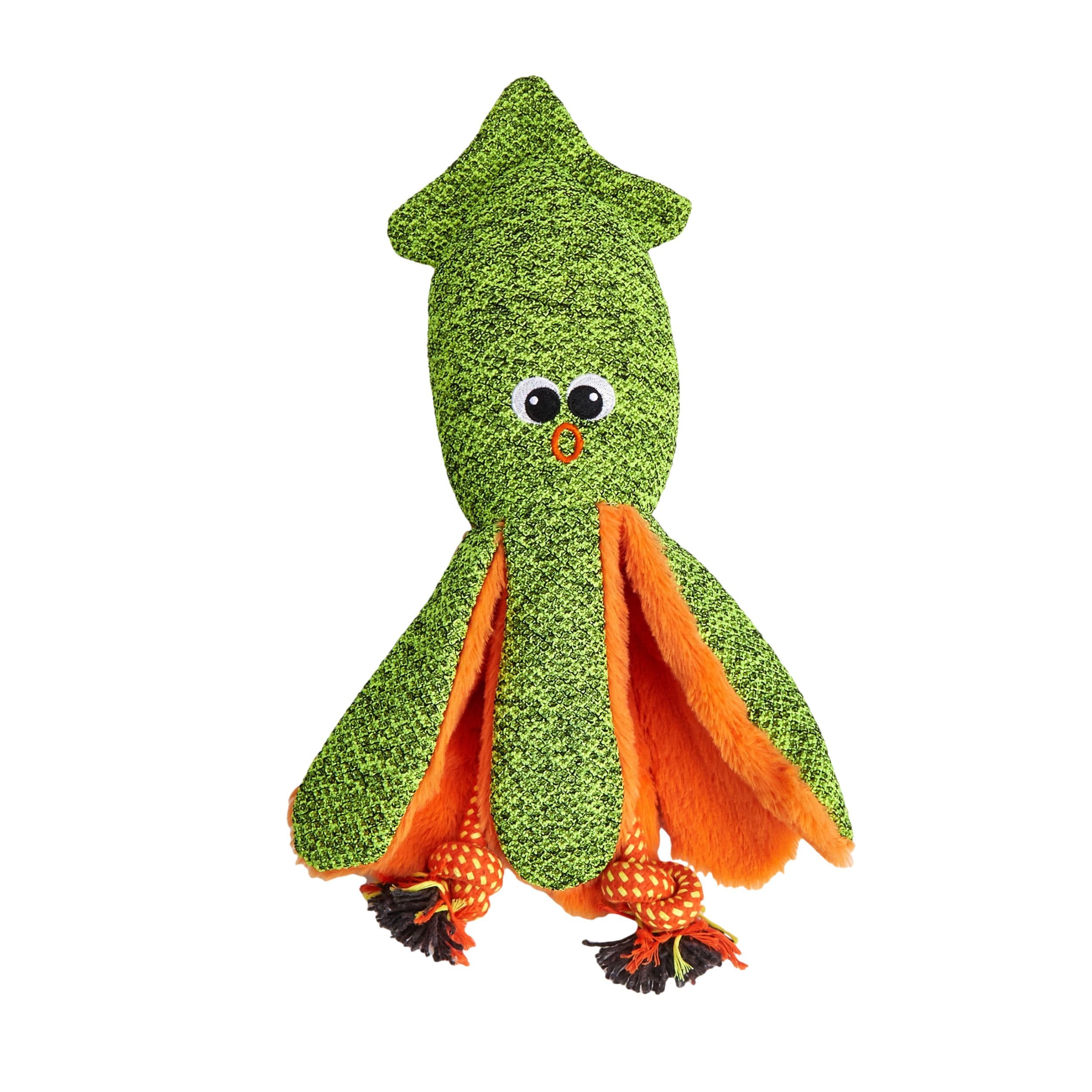 Barkbutler X Fofos Summer Green Octopus Dog Toy  Plush & Squeaky Toys For Dogs, Dog Toys For Large Dogs (530Kgs)  Green