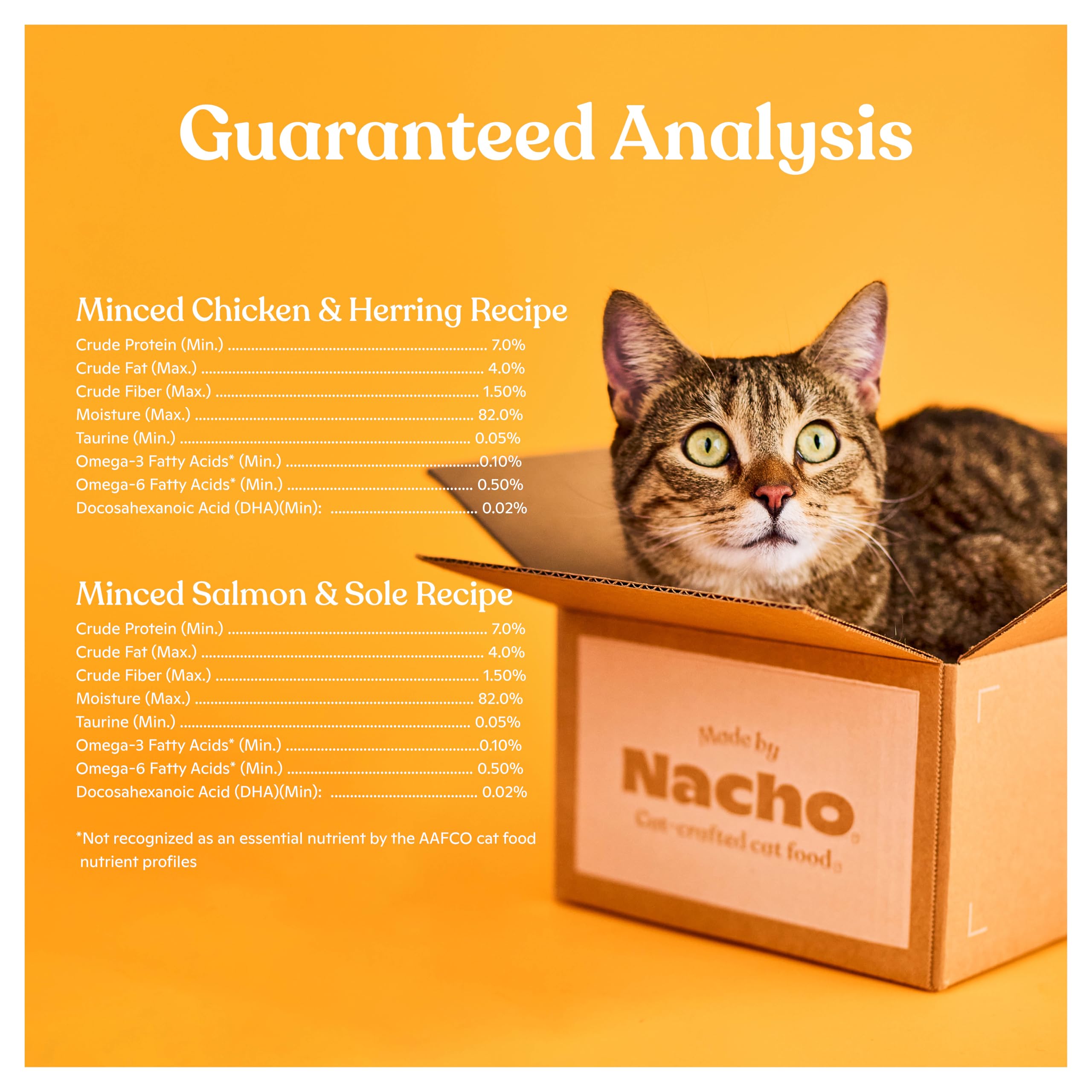 Made by Nacho Premium Minced Wet Canned Cat Food with Hydrating Bone Broth 3.0oz (Variety Pack (12 Count) - Chicken and Herring,