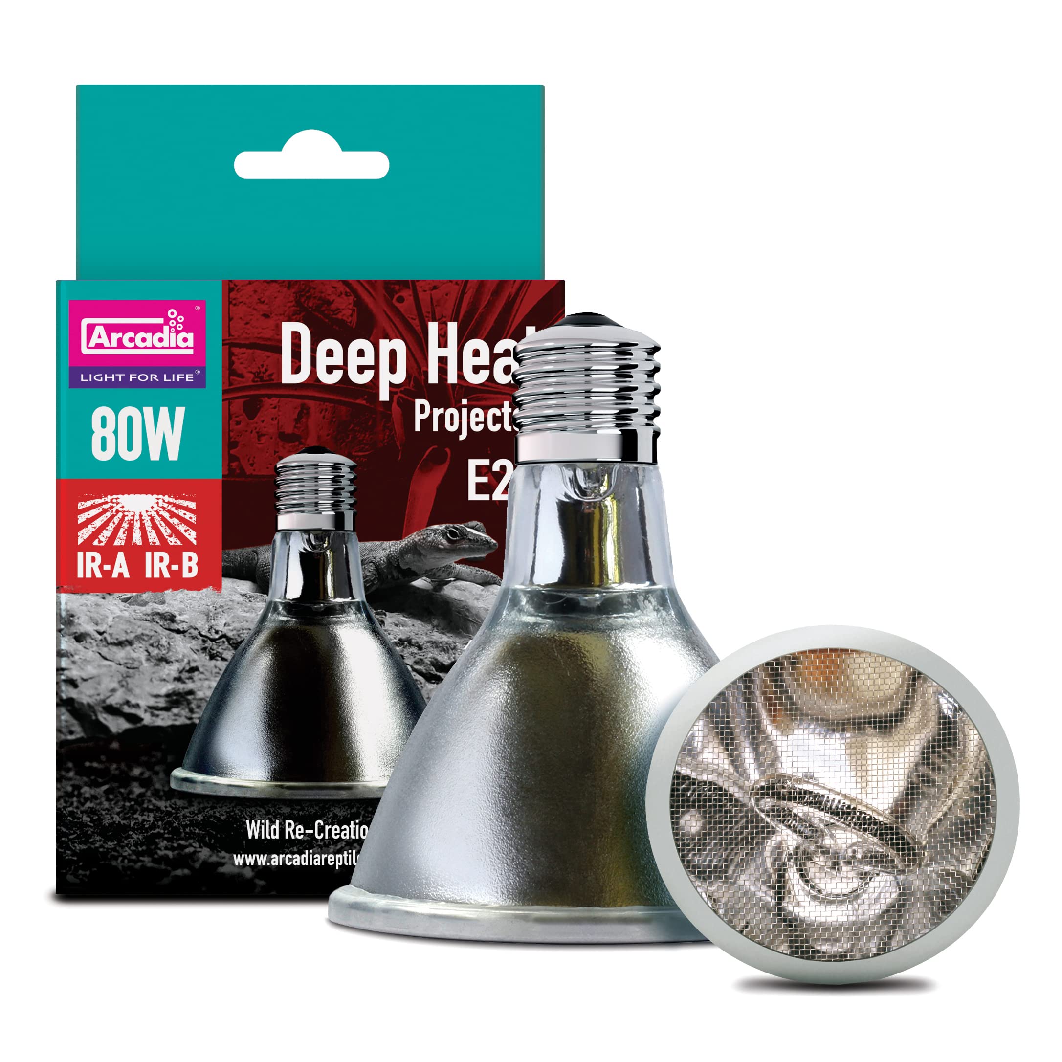 Arcadia Deep Heat Emitter 80Watt For Reptile Enclosures