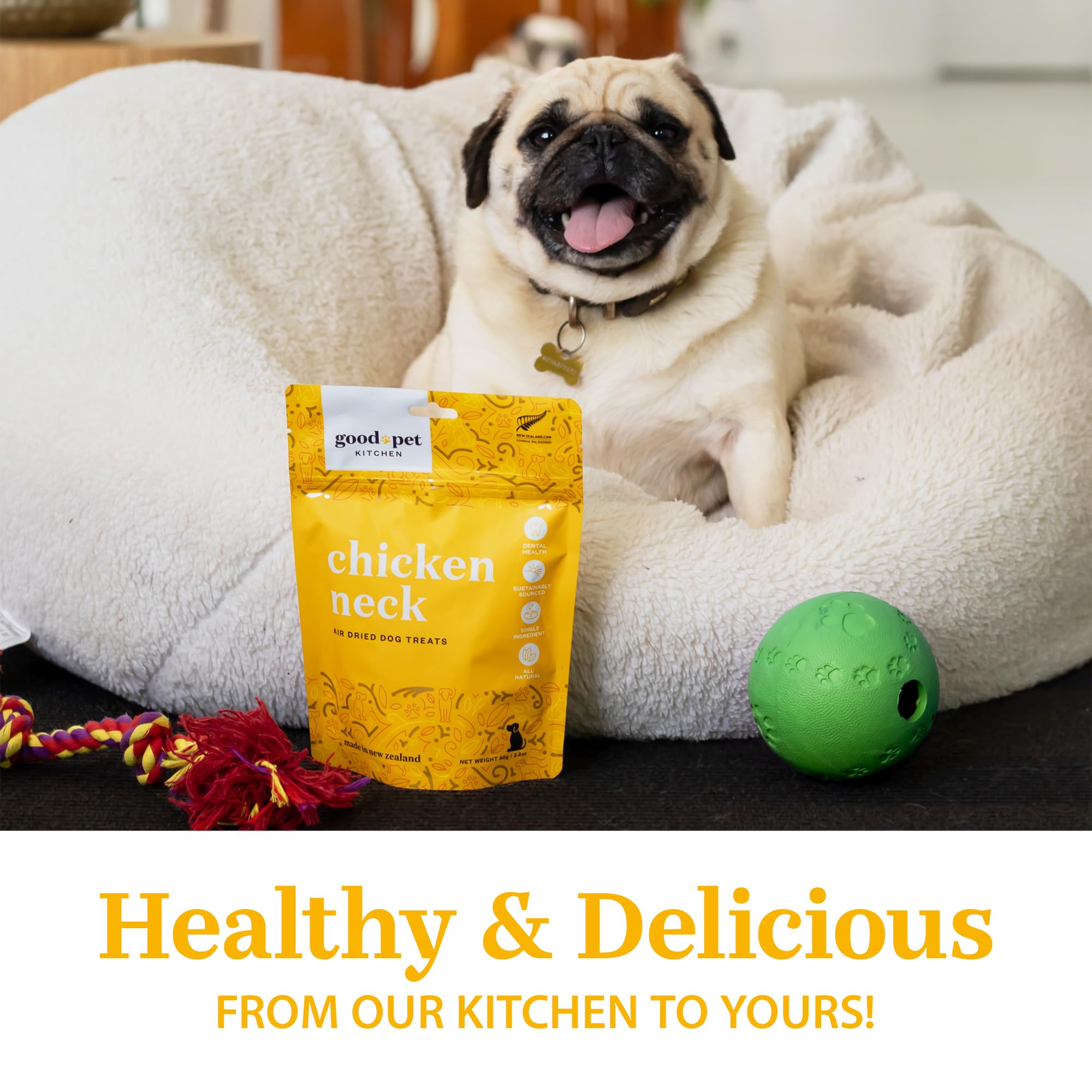 Good Pet Kitchen Pet Treats, Air-Dried, Natural, Single Ingredient Dog Treat, Free Range, Grain Free Dog Treats, Toppers, Snacks
