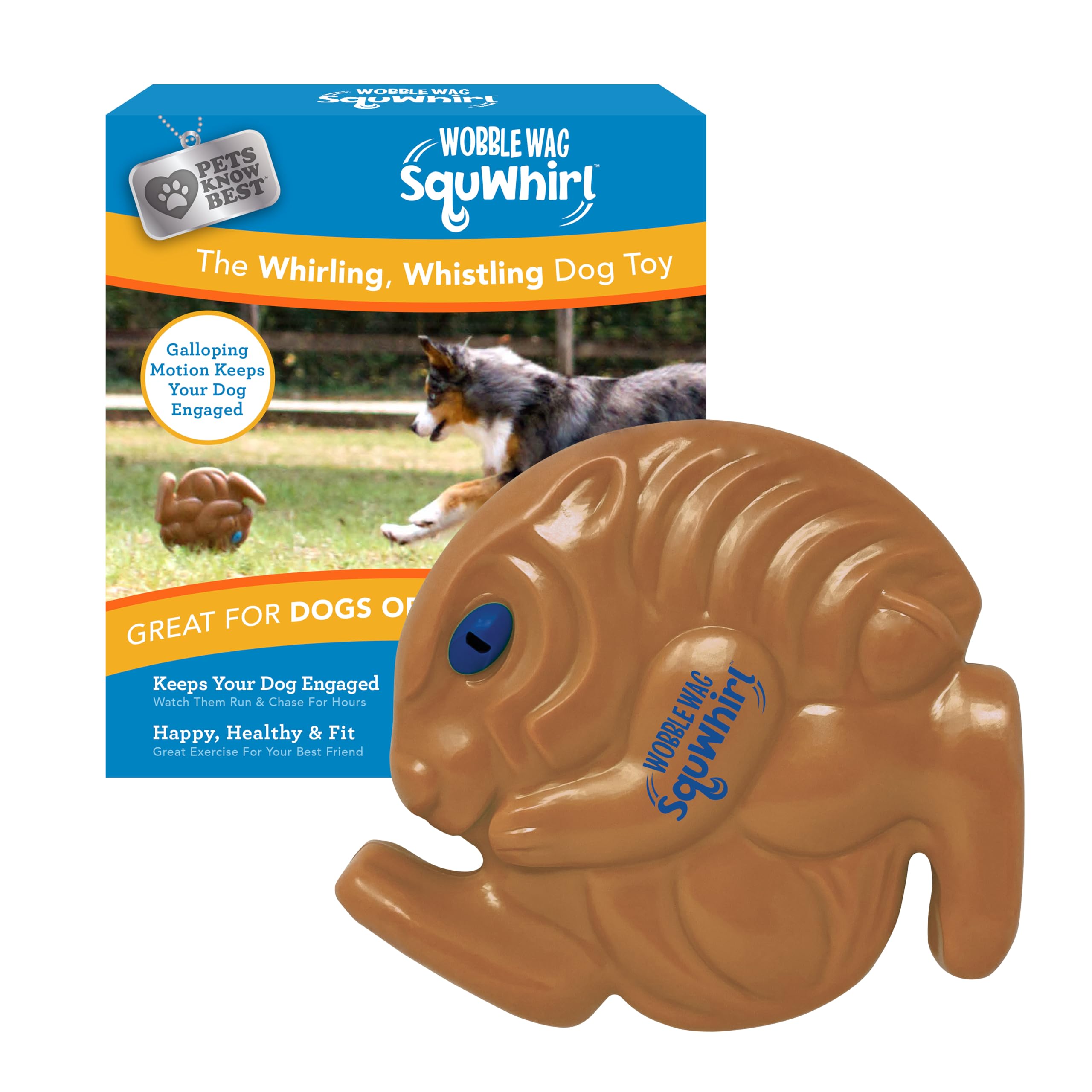 Pets Know Best Squwhirl- The Whirling Whistling Interactive Frisbee Dog Toy, Outdoor Frisbee For Fetch
