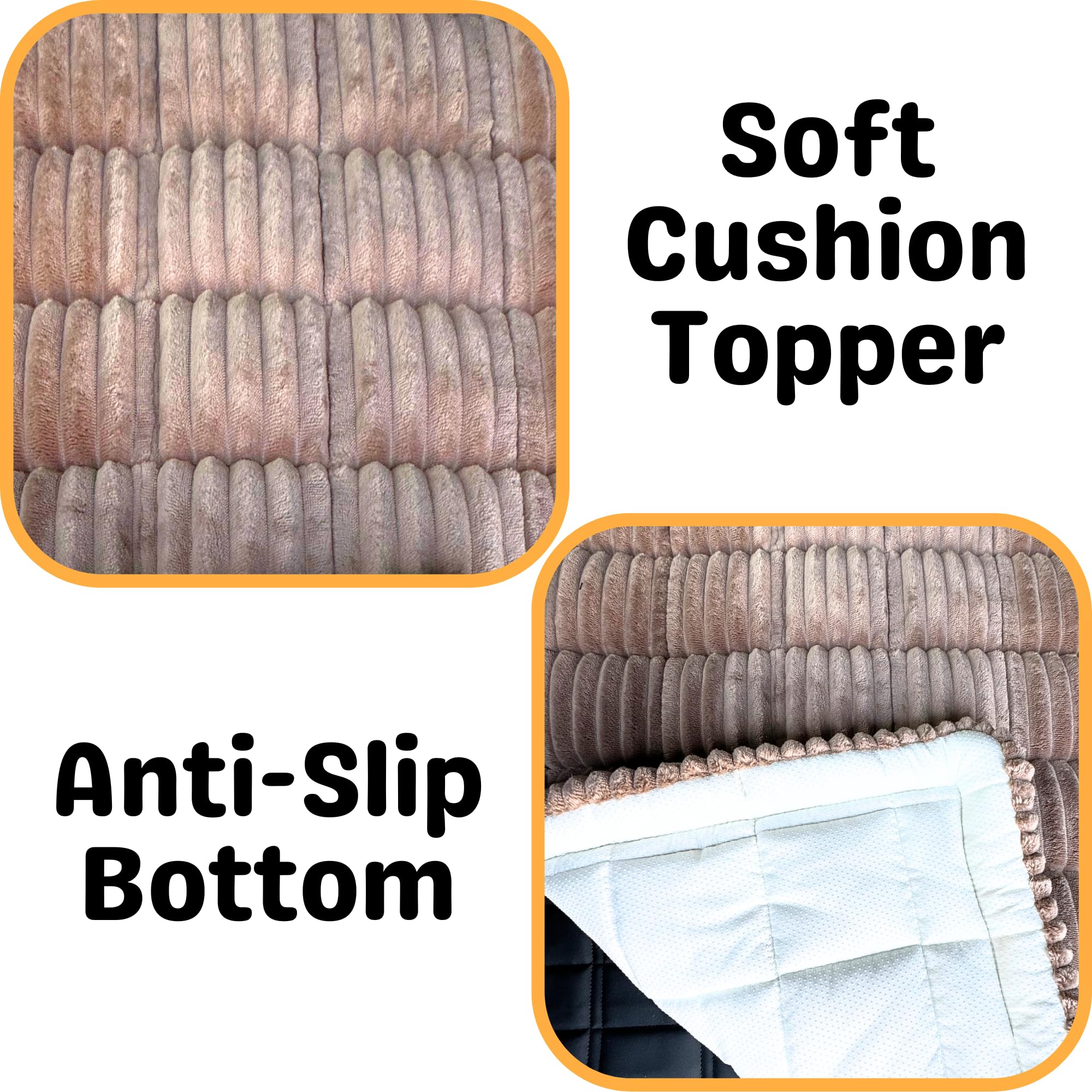 APetsPlanet Dog Bed for Car - Non-Slip Backseat Cushion, 54"x24.8", Brown, Machine Washable, Deluxe Model 2.0