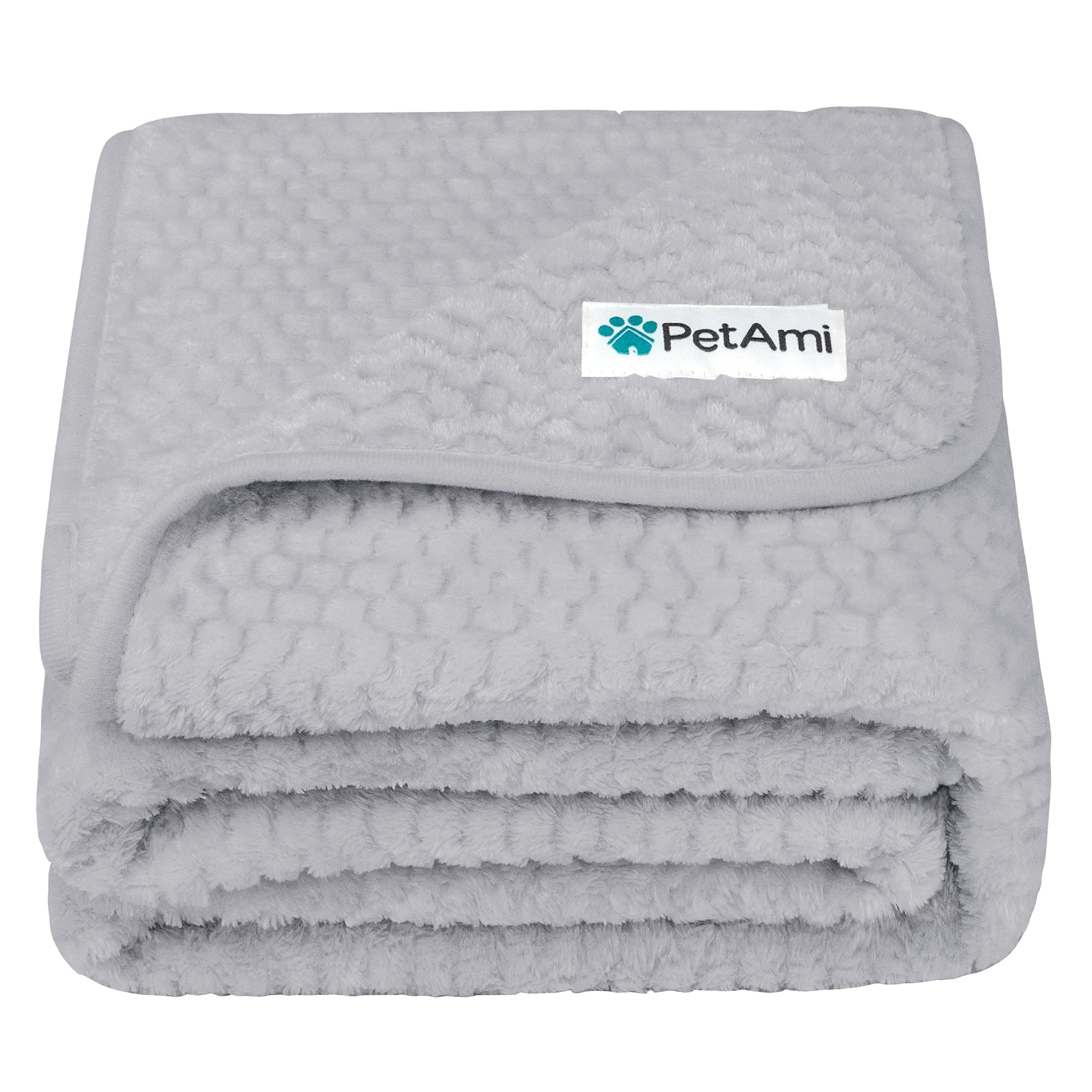 Petami Waterproof Dog Blanket, Leakproof Xl Pet Blanket For Large Dogs, Furniture Sofa Couch Cover Protector, Fleece Cat Throw Bed Crate Kennel, Reversible Washable Soft Plush, Twin 60X80 Light Gray