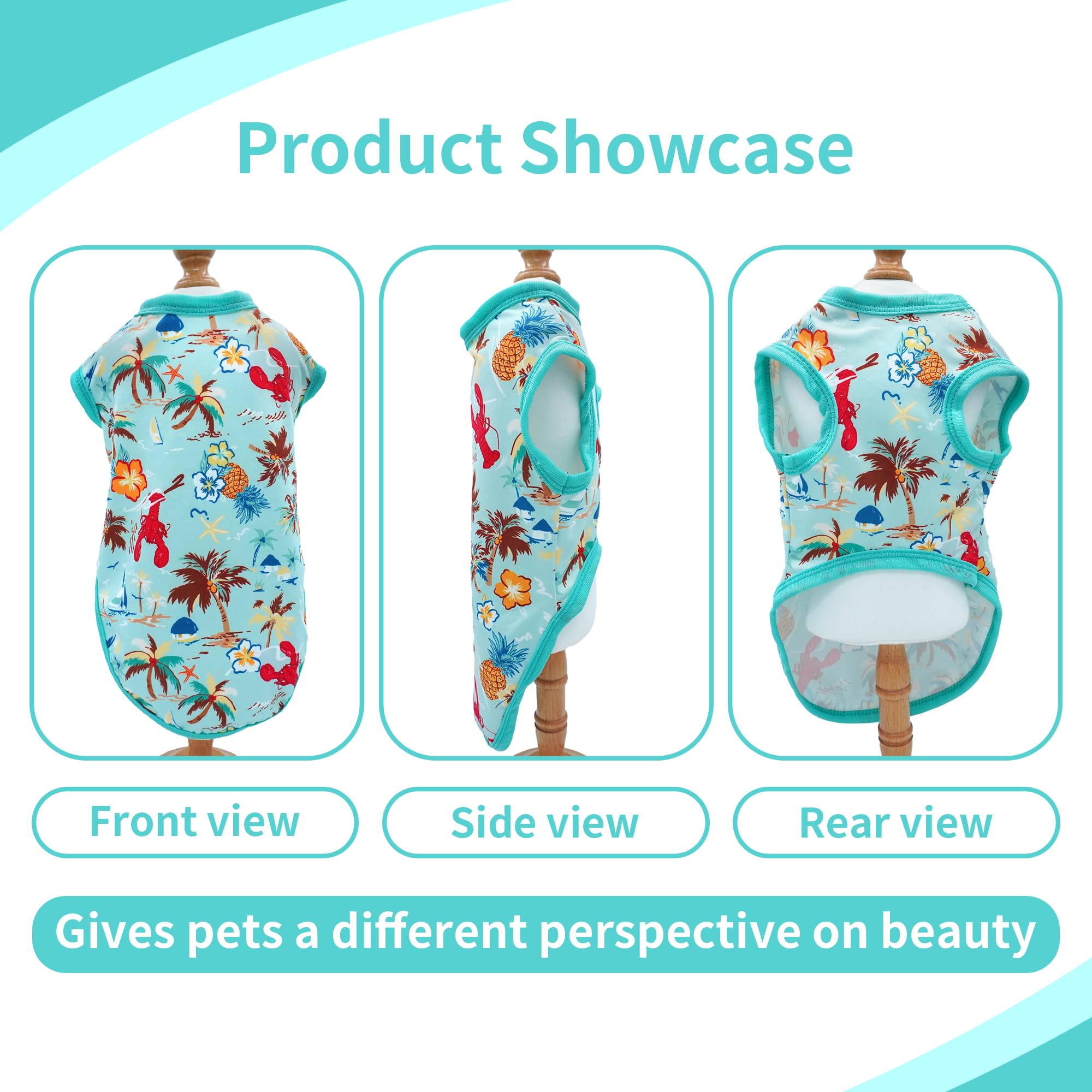 Jpgdn Hawaiian Dog Shirts For Large Dog Girl Boy Bule Red Sleeveless Tank Top Tee Vest T Shirts Male Female Summer Outfit Pack O