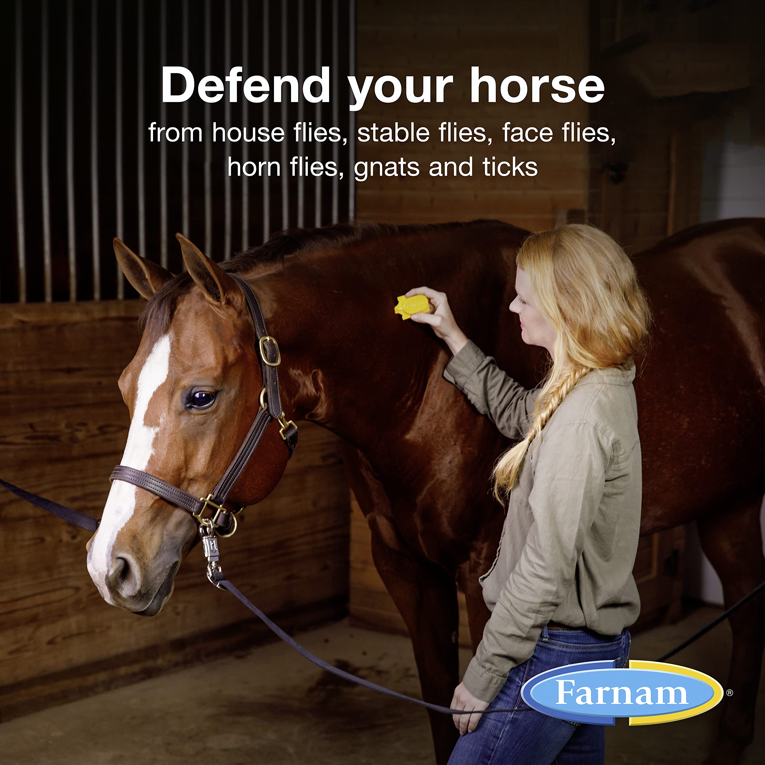 Farnam Equi-Spot Horse Fly Control - Long-lasting 12 Week Supply, Clear, Model 100521975