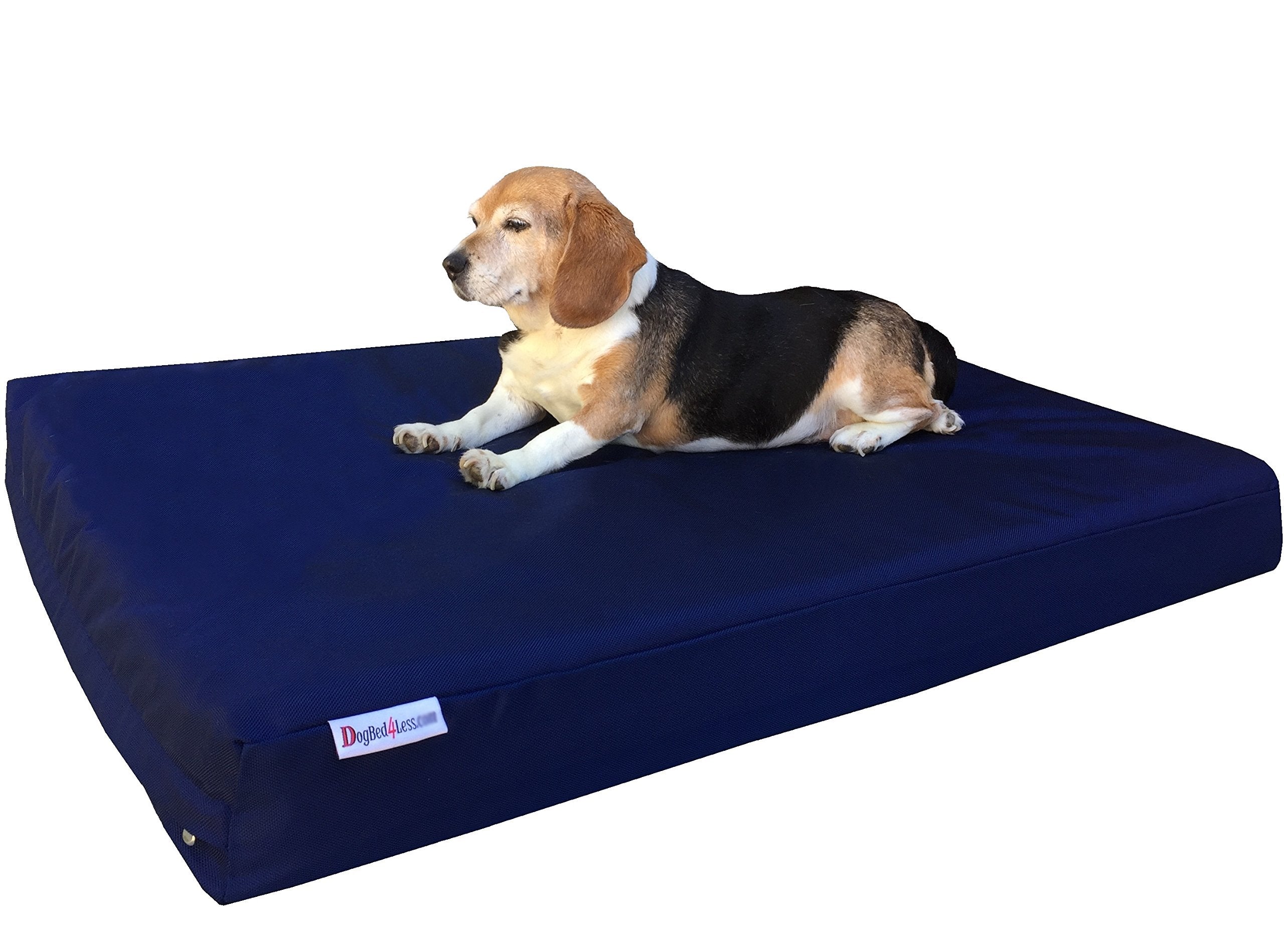 Dogbed4Less Orthopedic Gel Cooling Memory Foam Dog Bed With Waterproof Liner And External Durable Denim Cover For Small To Medium Pet 35X20X4 Inches
