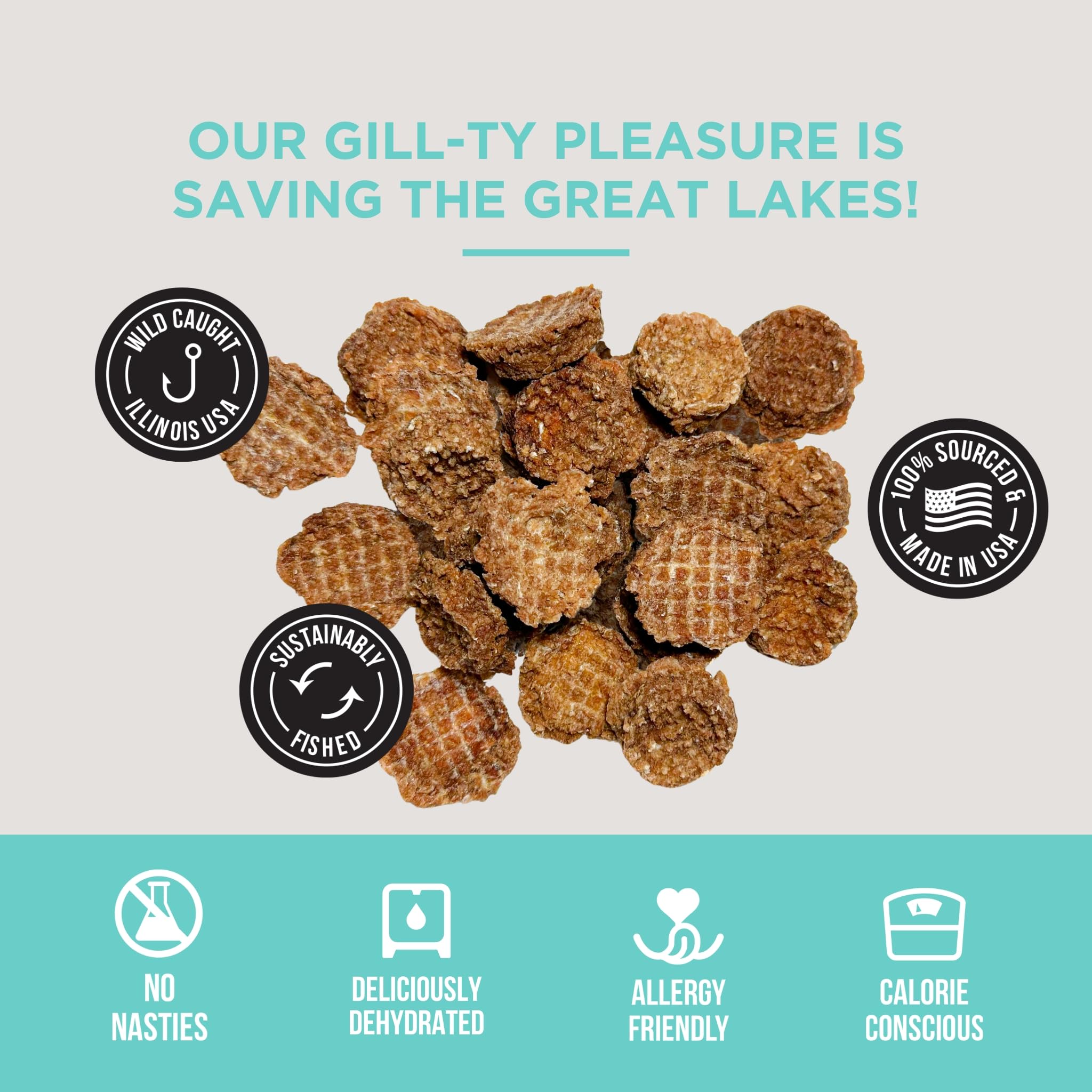 Natural Rapport Dehydrated Fish Dog Treats - The Only Silver Carp Fish Chips Dogs Need - All Natural Dog Treats for Small and La