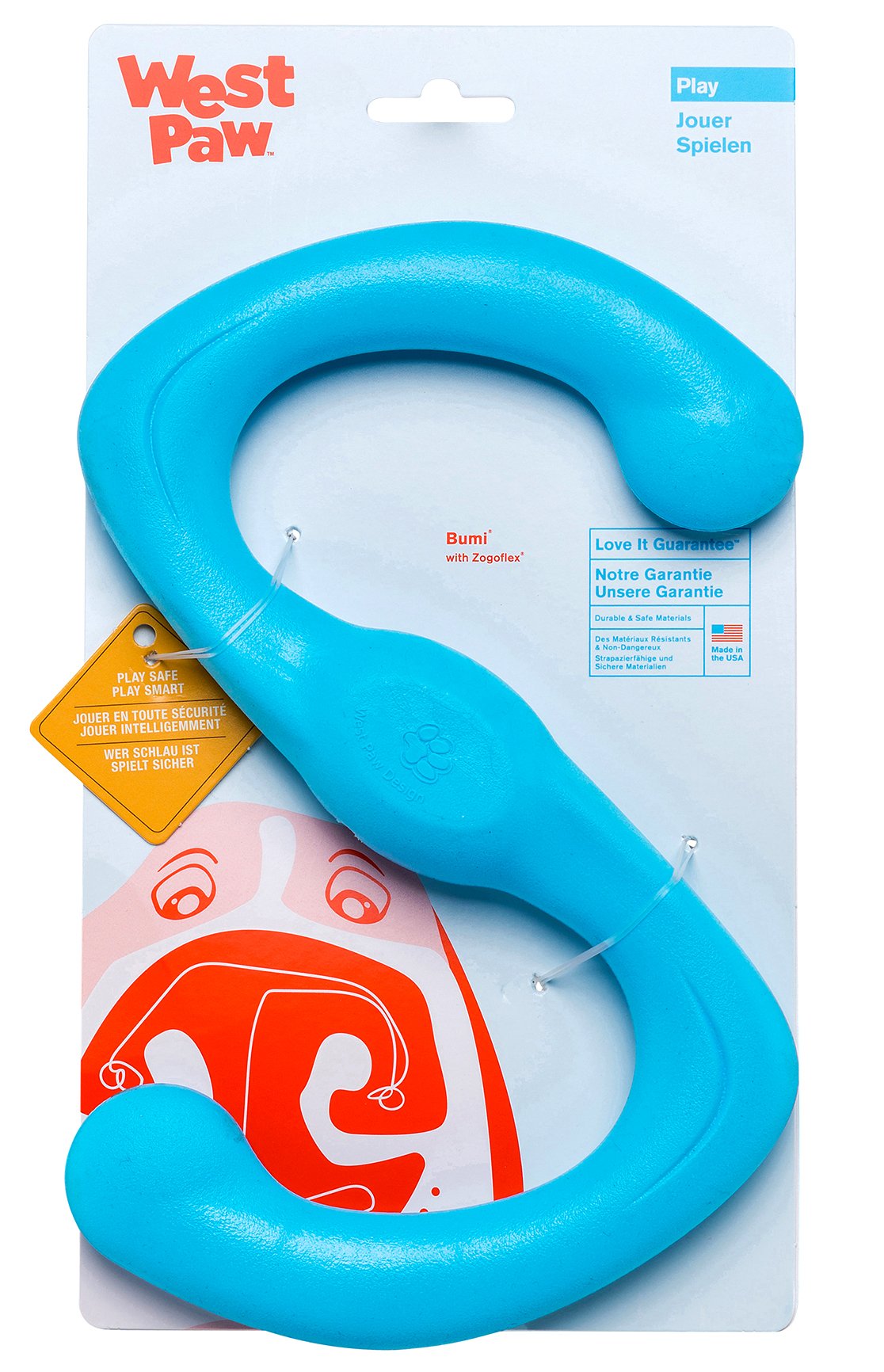 BUMI PET TOY LRG BLU9.5 (Pack of 1)